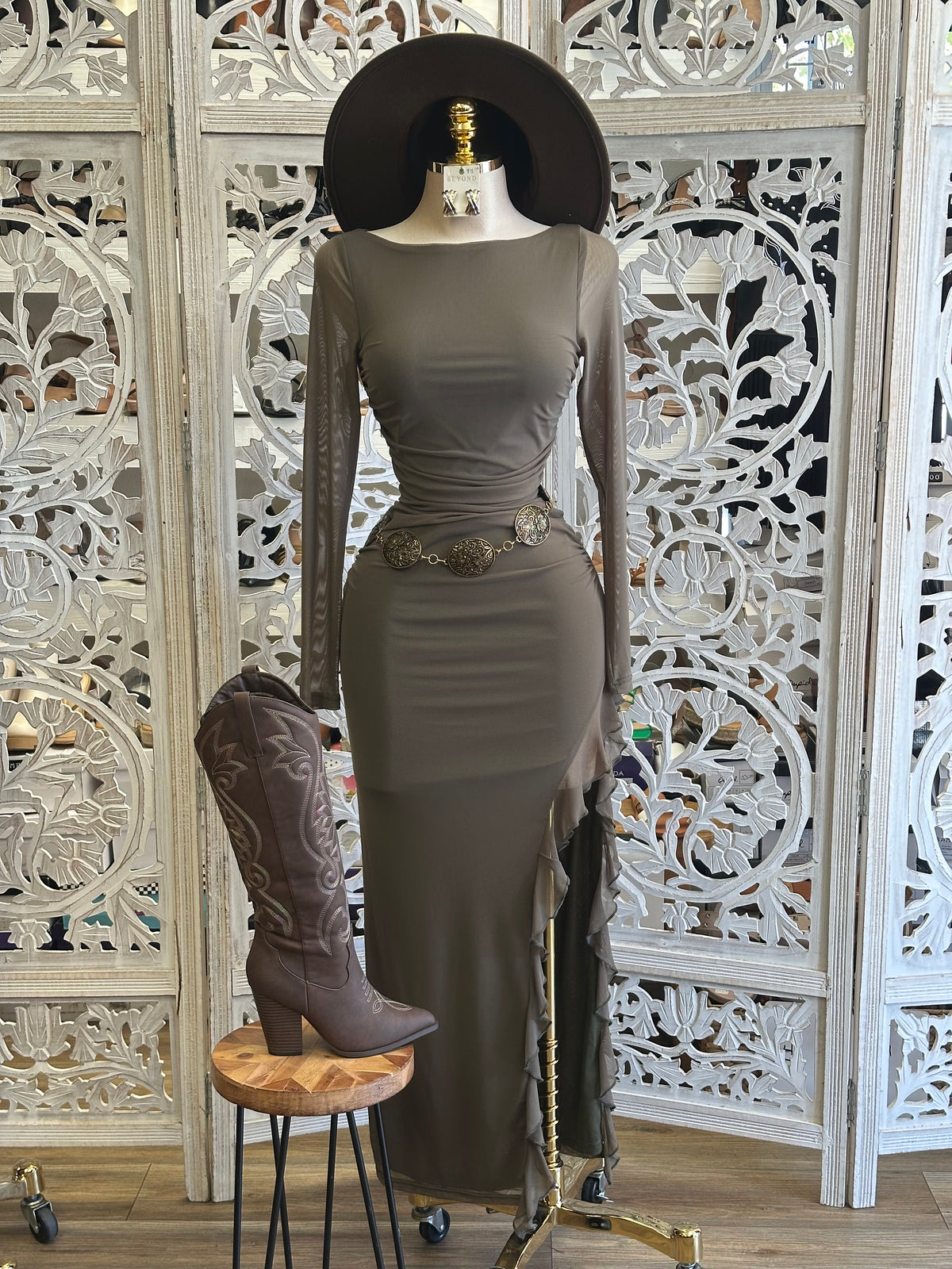 Lichen Wave Dress- Estira , Stretchy
