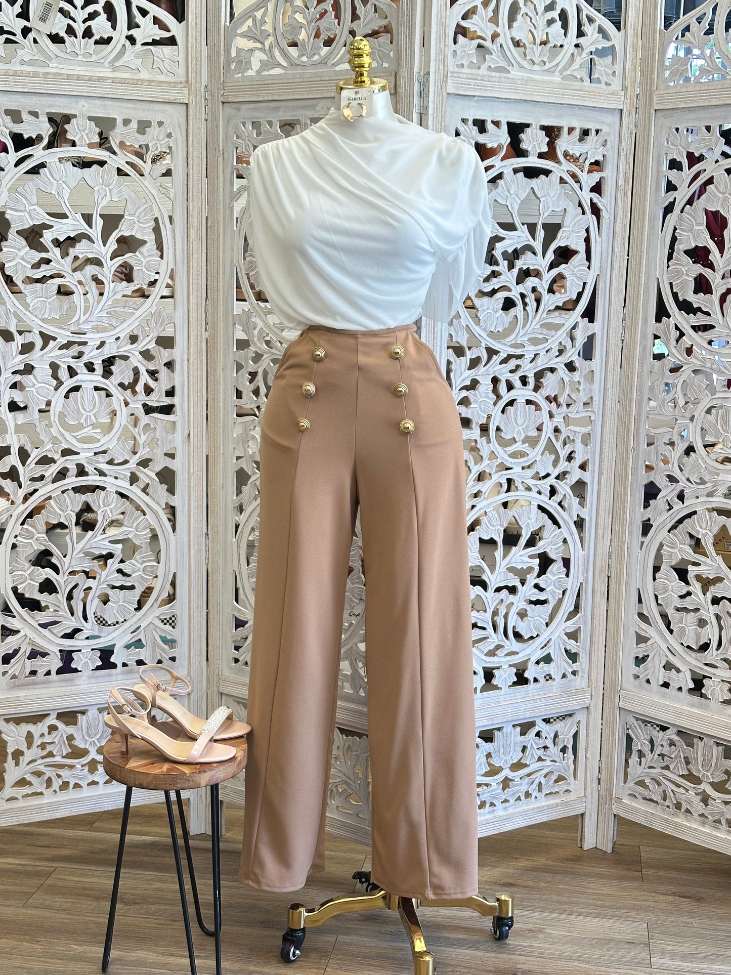 Mesh Draped Blouse- Estira, Stretchy