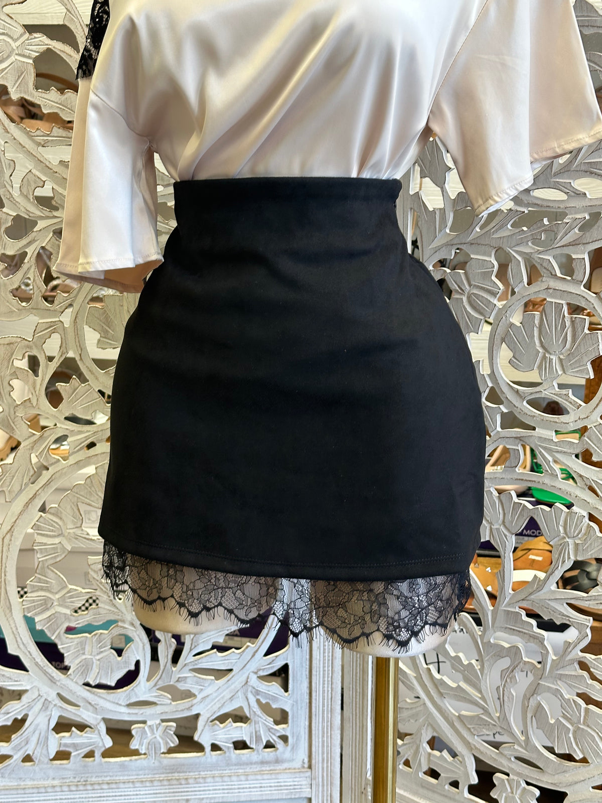 Tamsin Illusion Hem Skirt- Stretchy, Estira