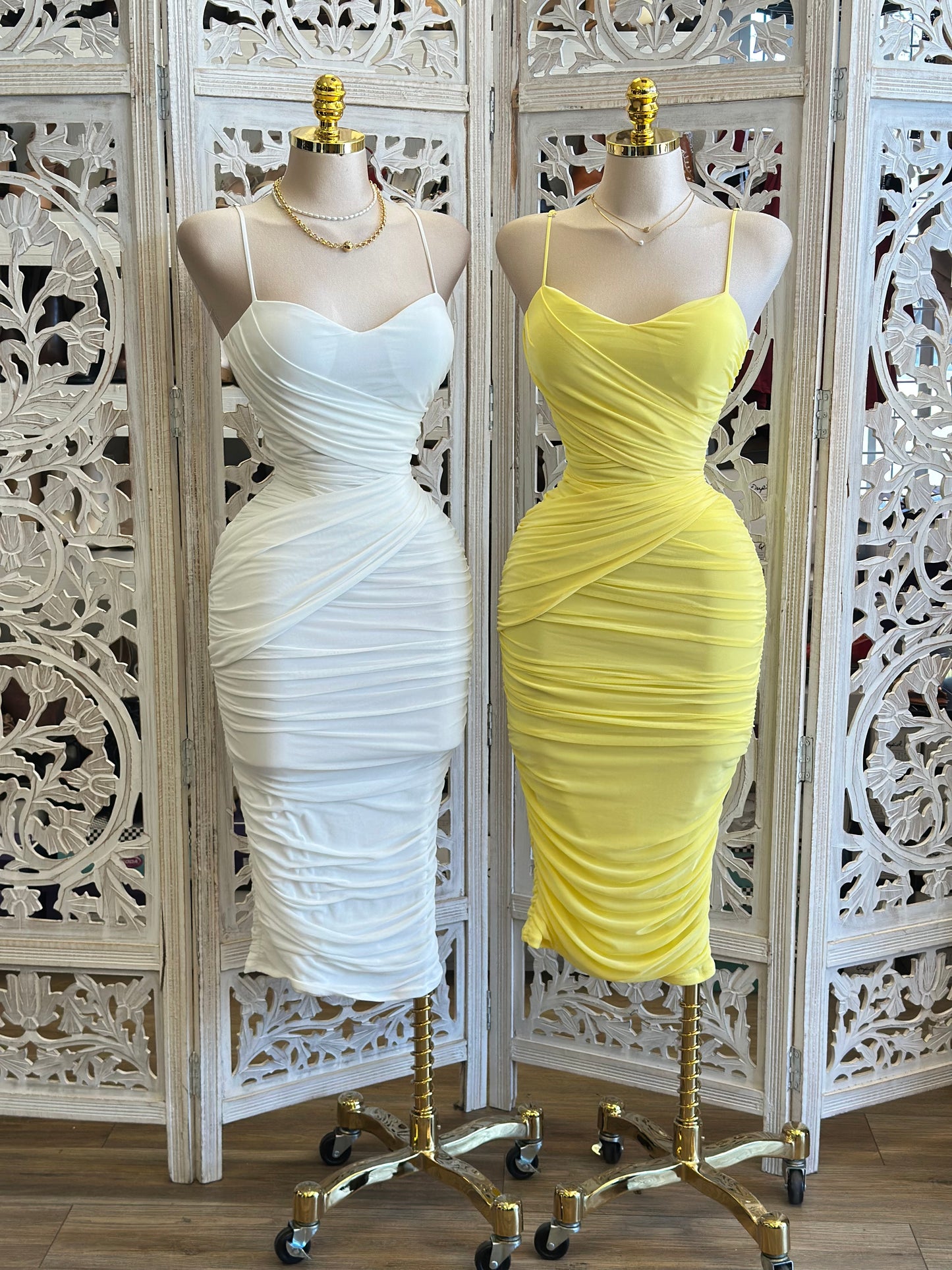 Wrapped Strappy Cocktail Dress- Stretchy, Estira