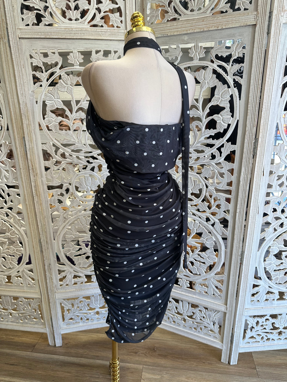 Matrix Dot Mini Dress- Estira , Stretchy
