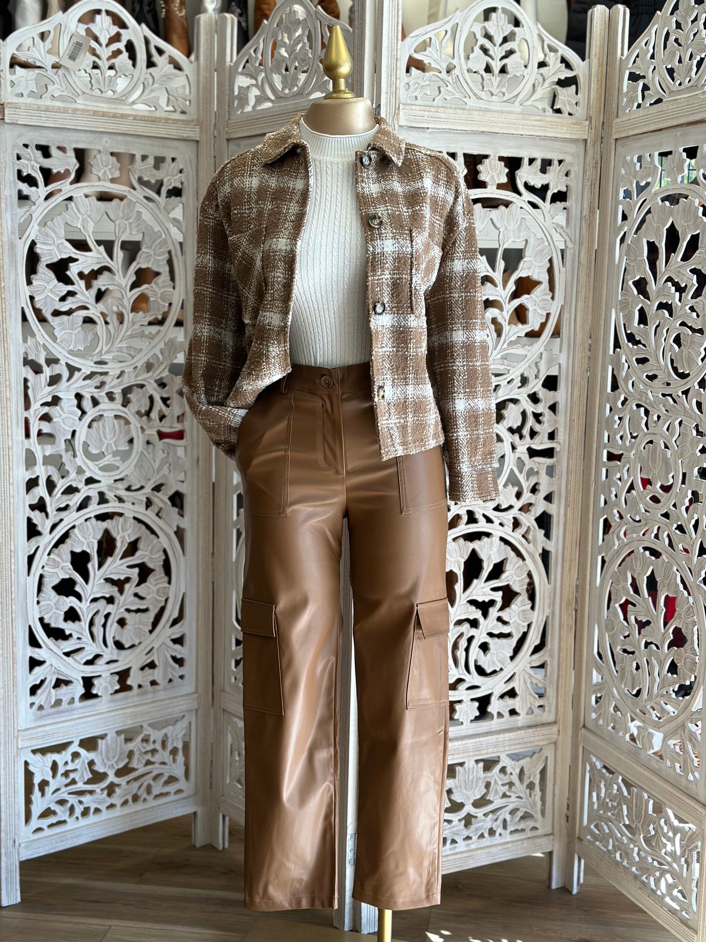 Plaid Teddy Flannel Shacket