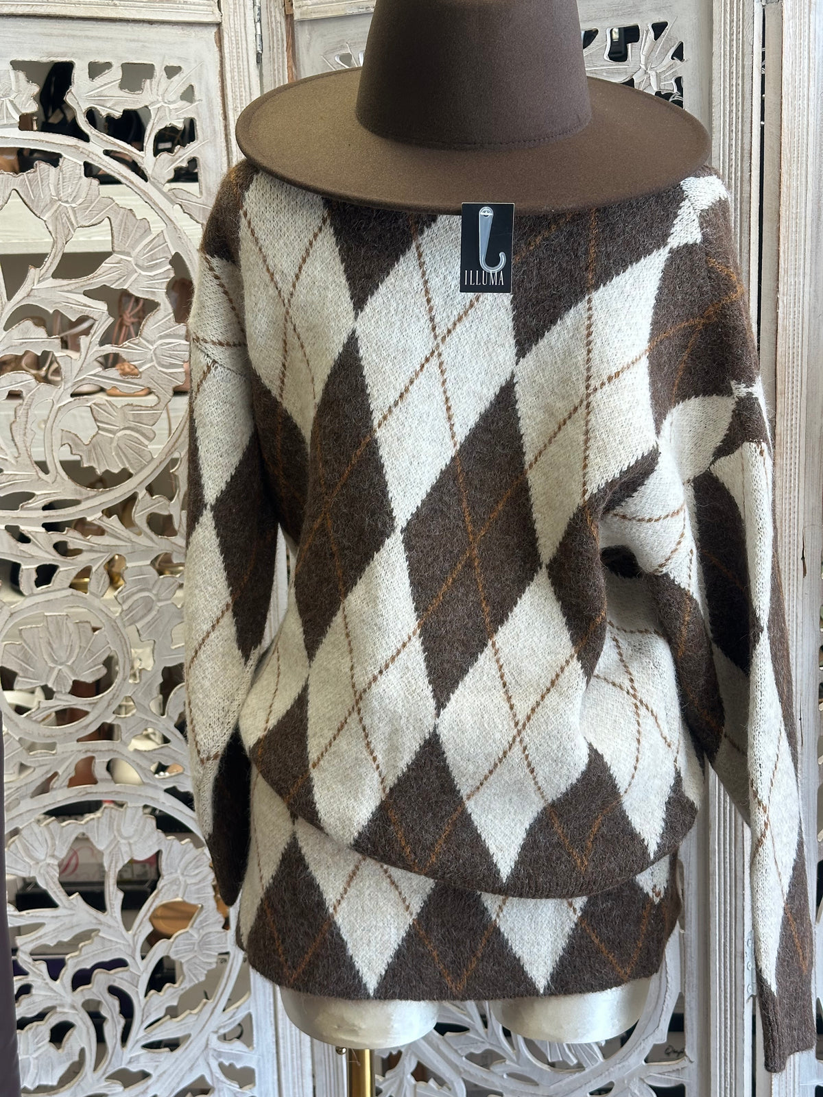 Cambridge Plaid Knit Set -Stretchy, Estira