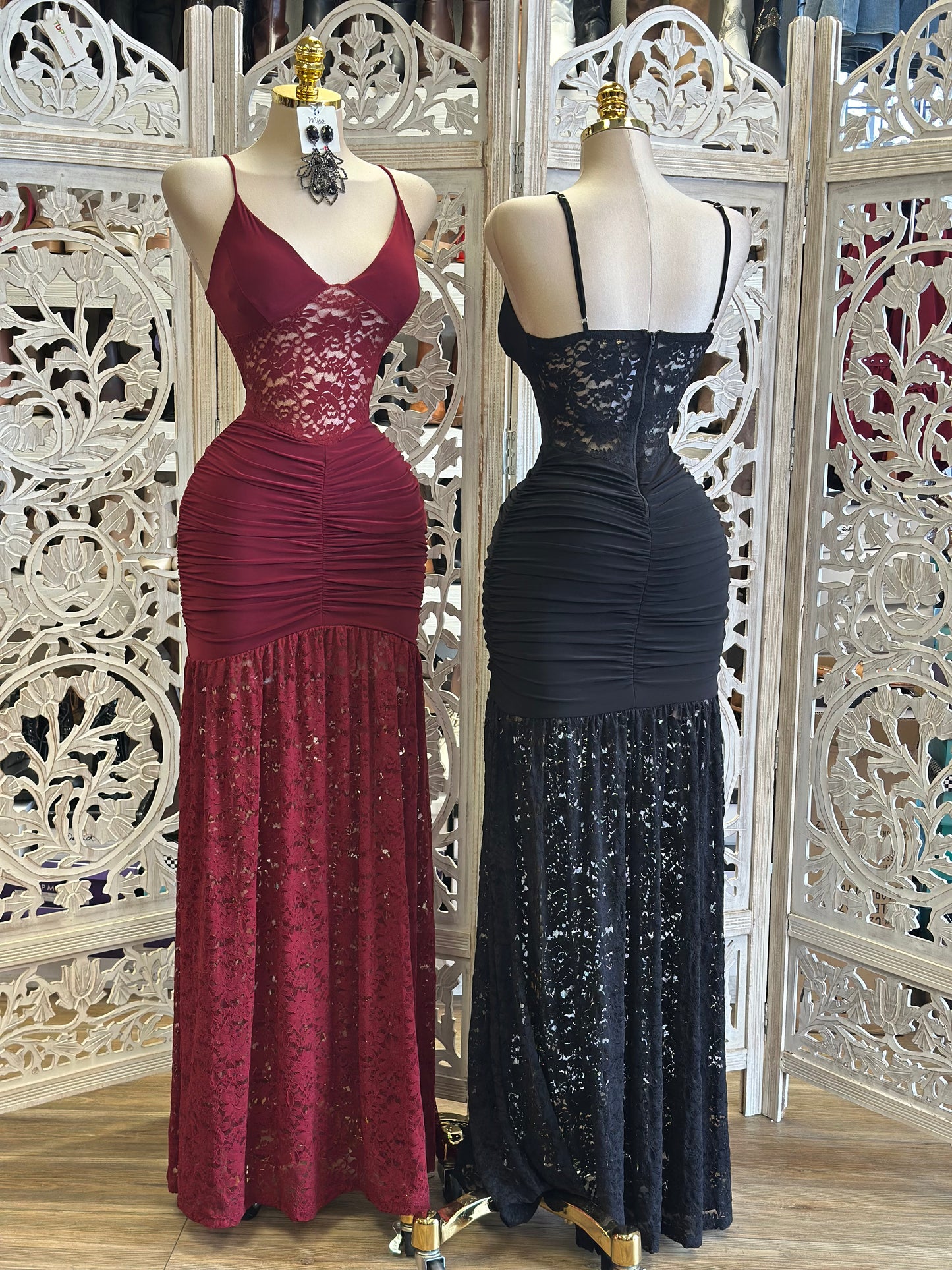 Full Lace Cami Maxi Dress- Stretchy,Estira