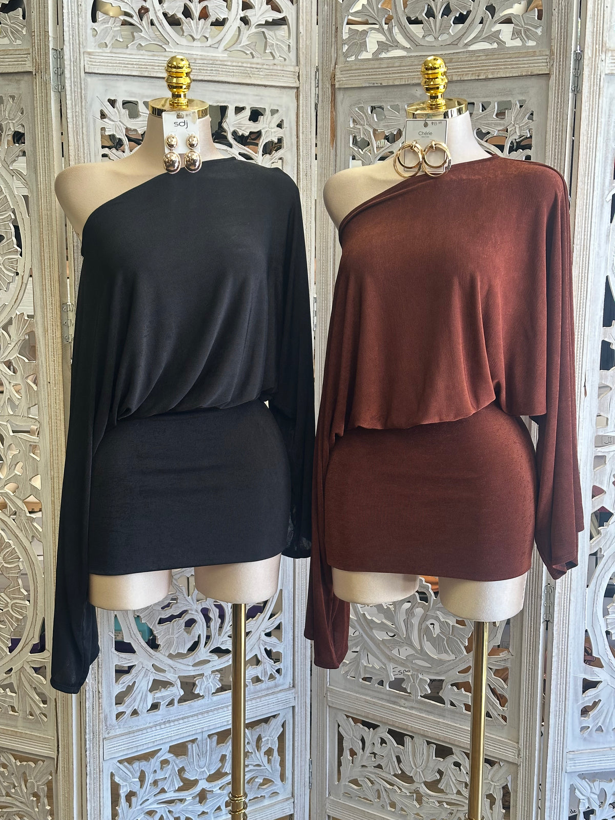 Cassian Popover Mini Dress- Estira, Stretchy
