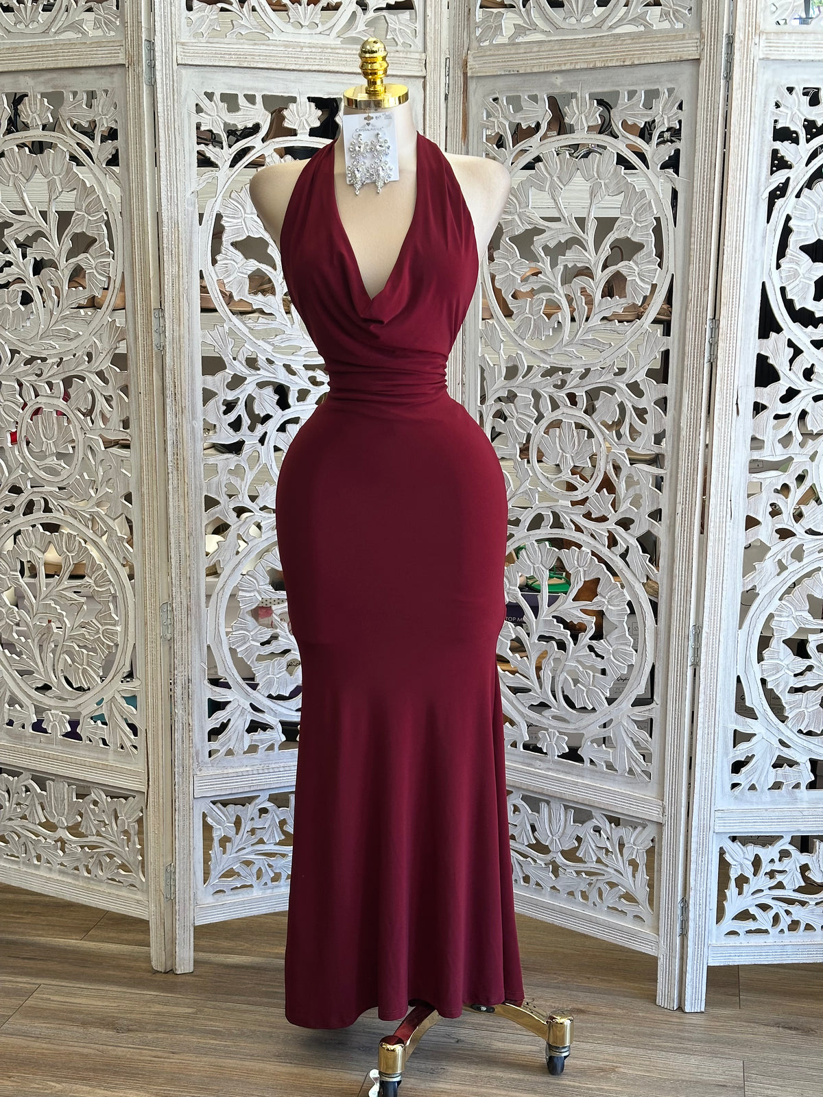 Crimson Monroe Gown -Estira, Stretchy