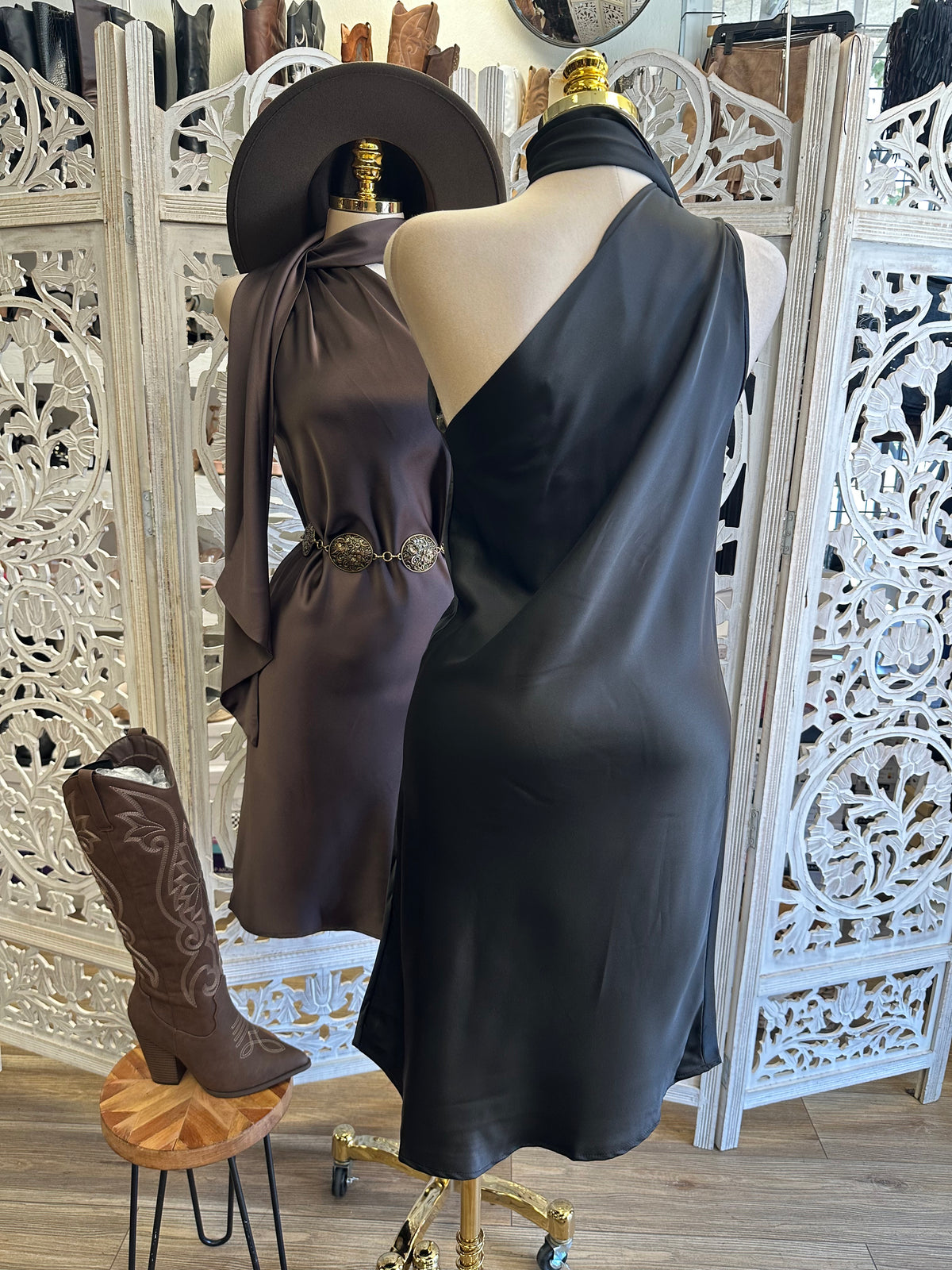 Aurelie Scarf Dress- Estira, Stretchy