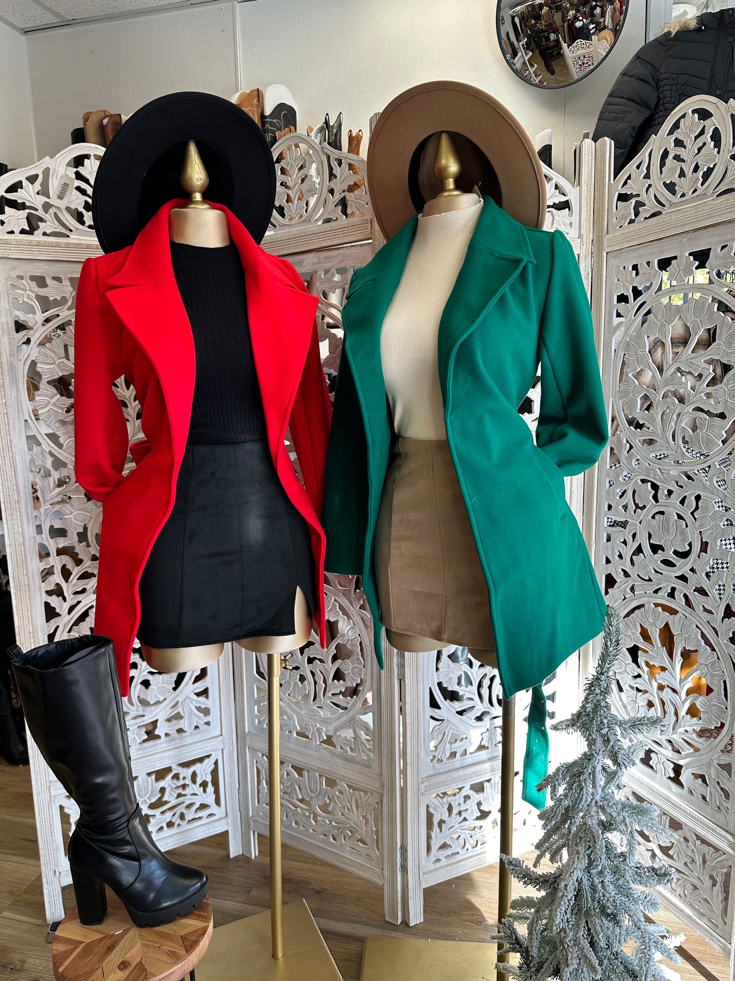 Coat with Pockets and Bow