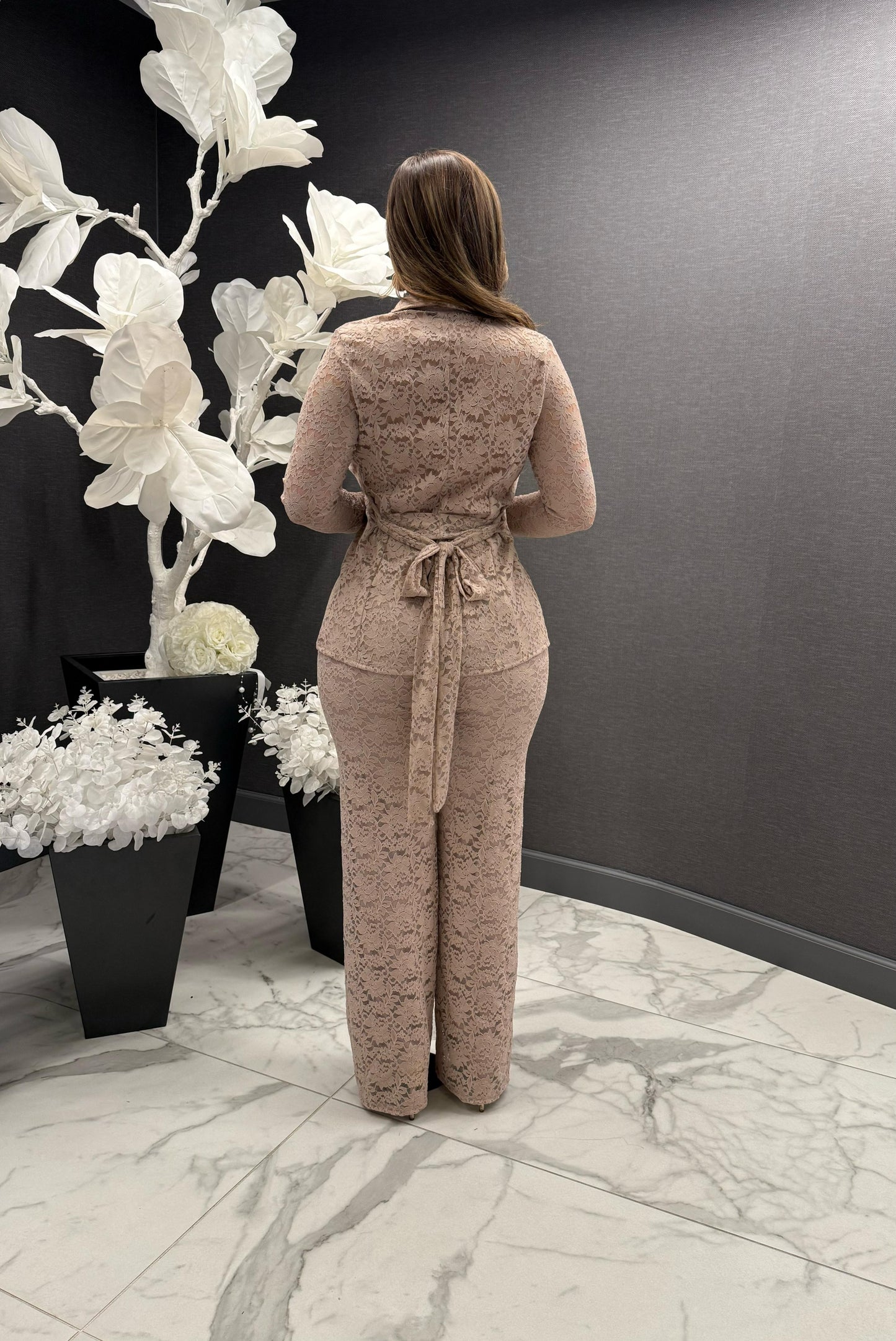 Full Lace Pantsuit Set- Stretchy,Estira