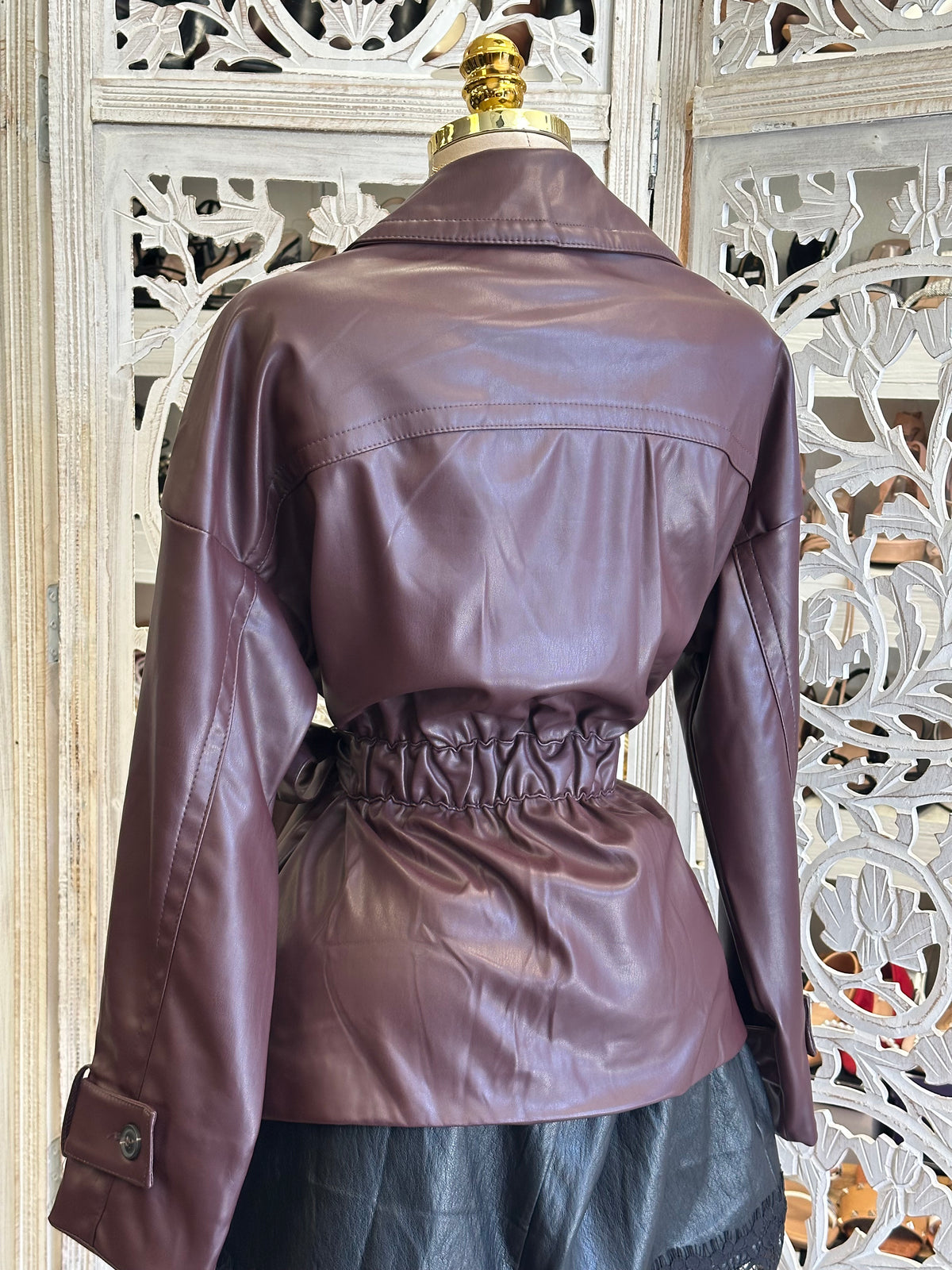 Sabrina Venetian Trim Mini Coat