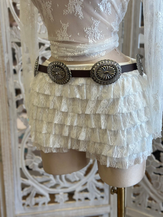 Bloomer Lace Shorts-Estira, Stretchy