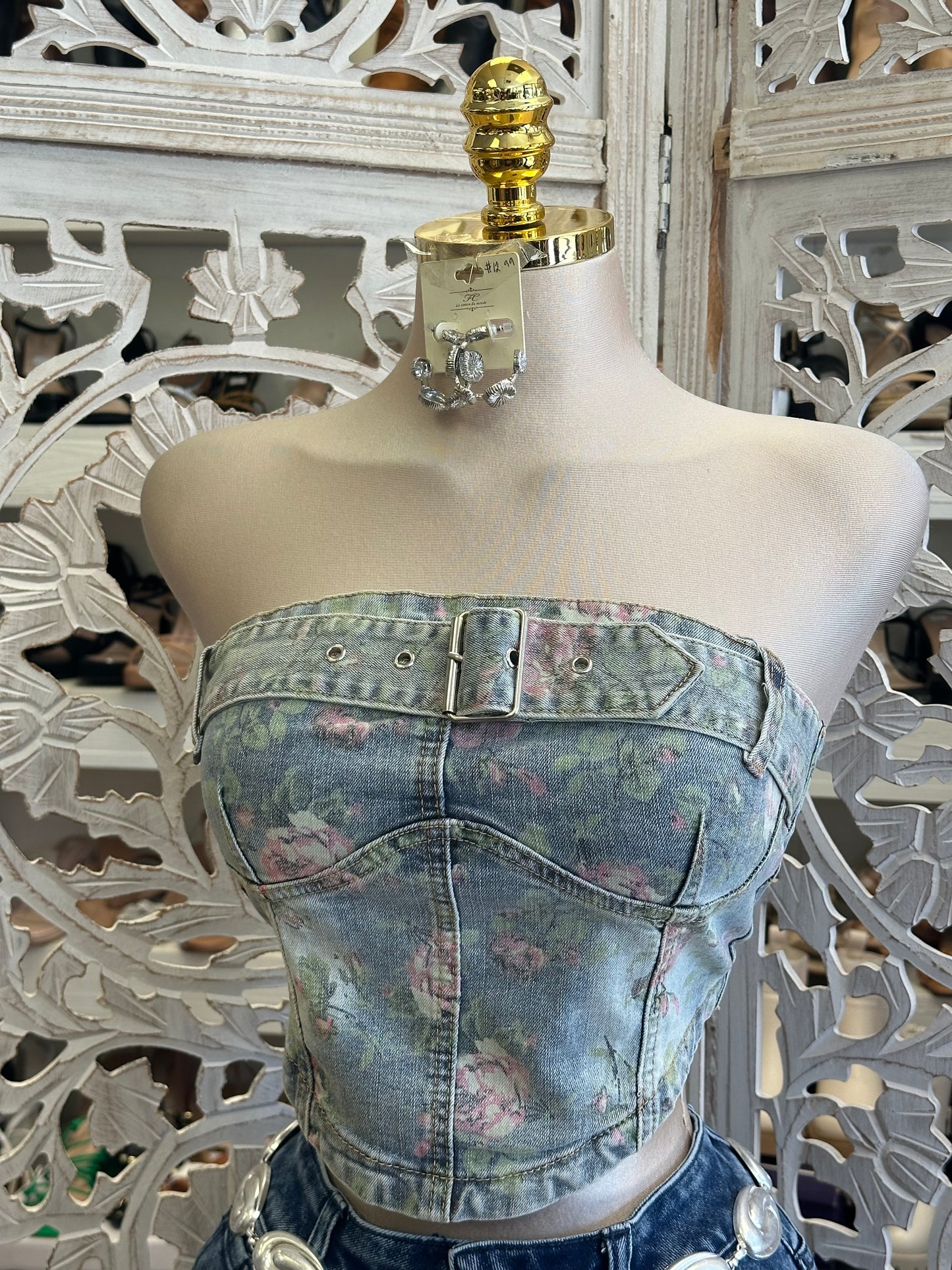 Wild Rose Rodeo Corset Top- Estira , Stretchy