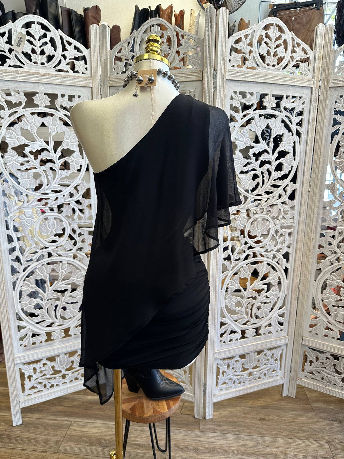 Dakota Asymmetric Dress- Estira, Stretchy