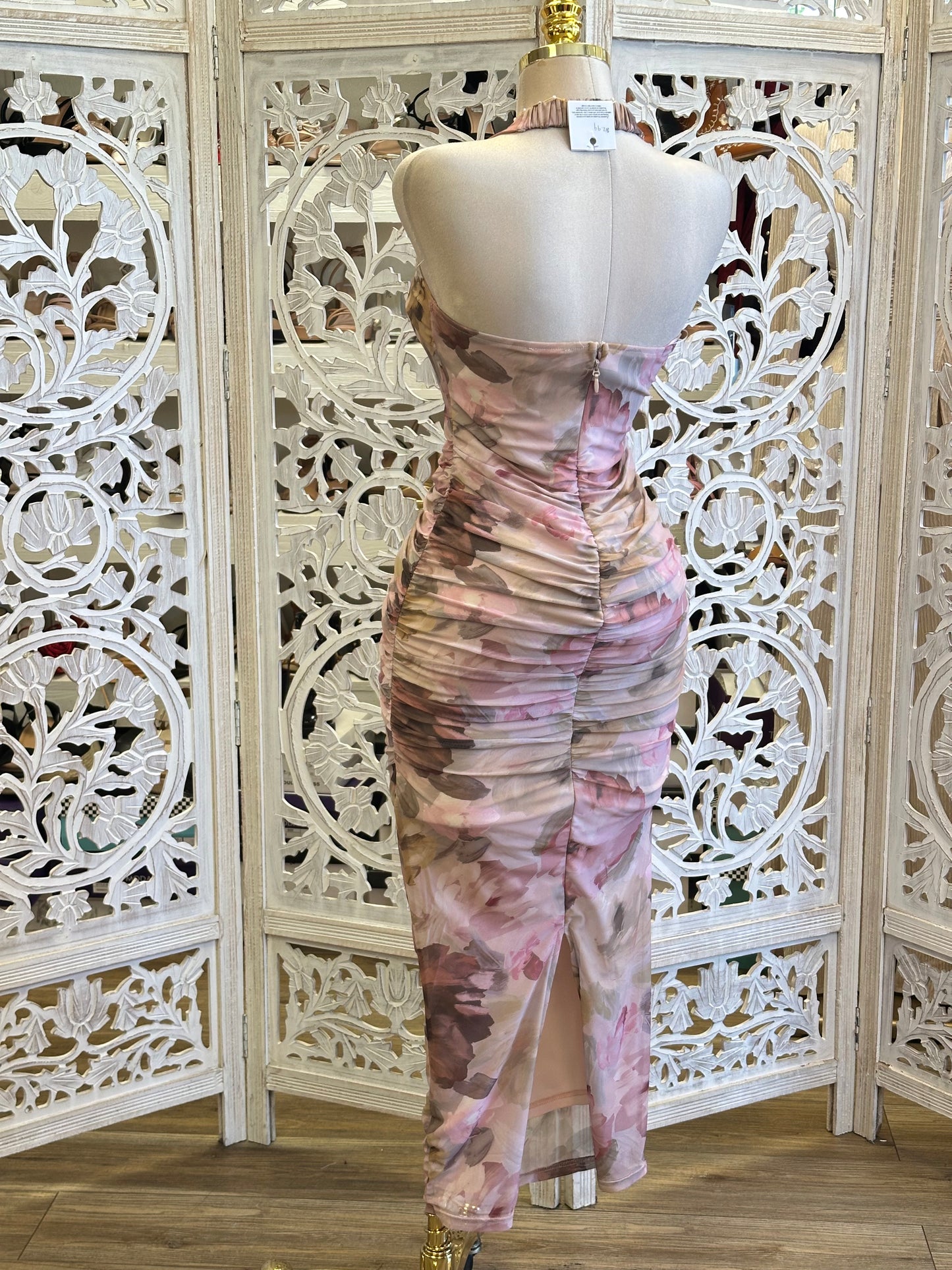 Multi Color U Midi Dress-Stretchy, Estira