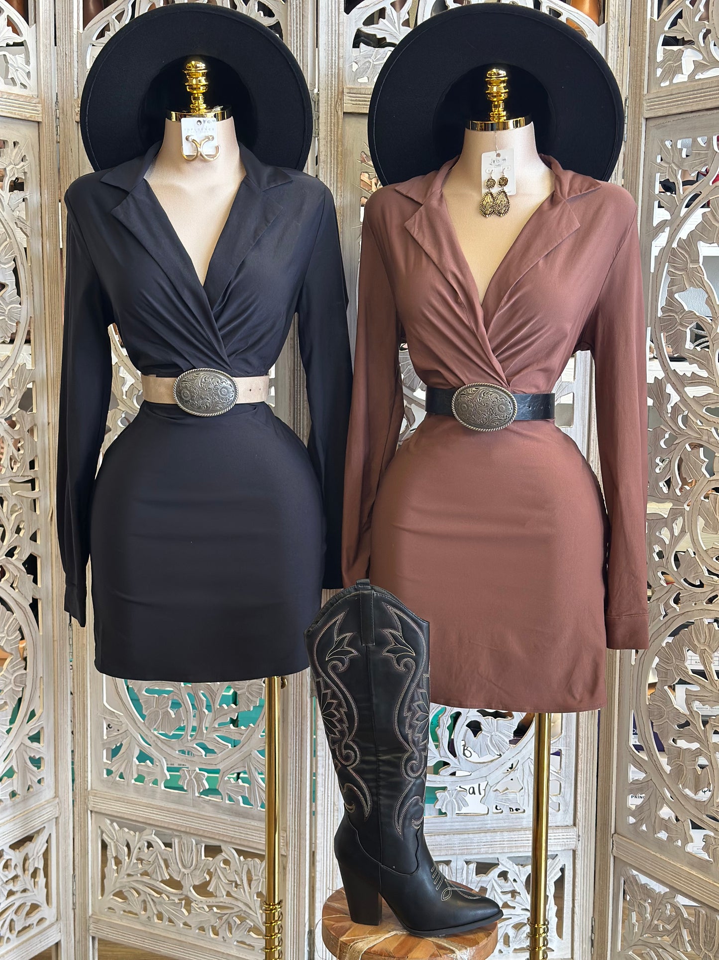 Cutout Wrapped Mini Dress- Stretchy,Estira