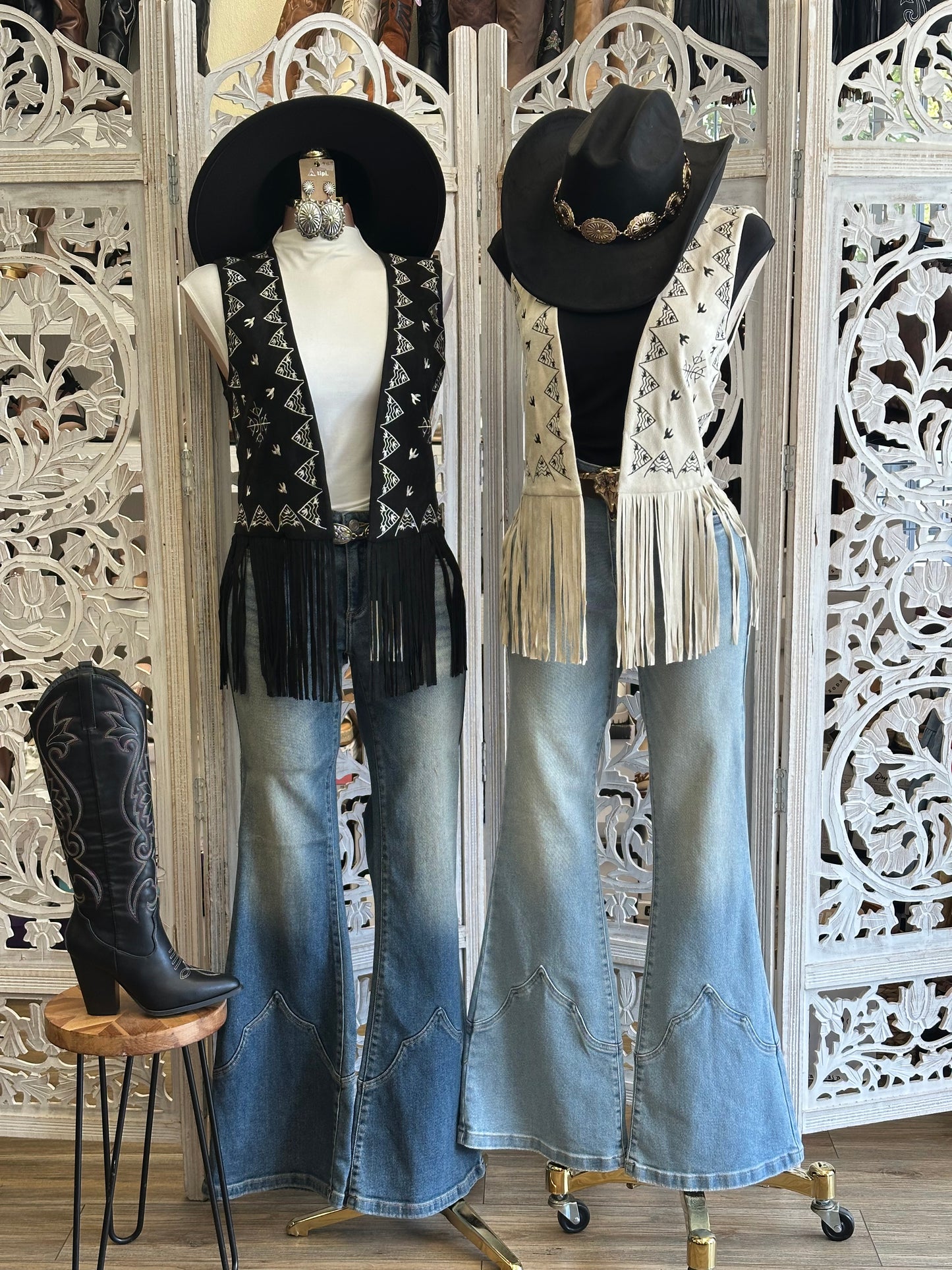 Studded Desert Fringe Vest