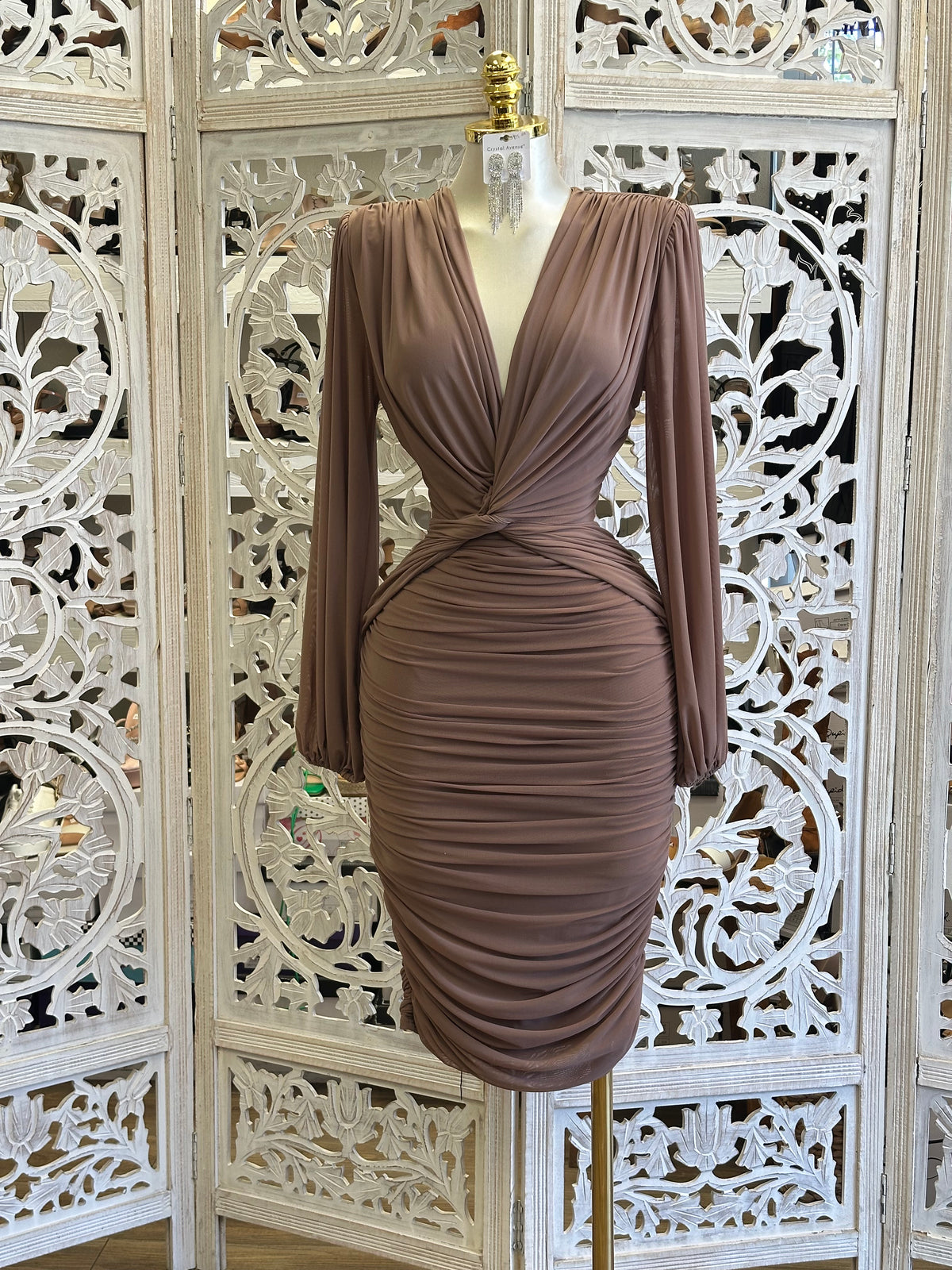Sienna Twist Plunging Mini - Stretchy, Estira