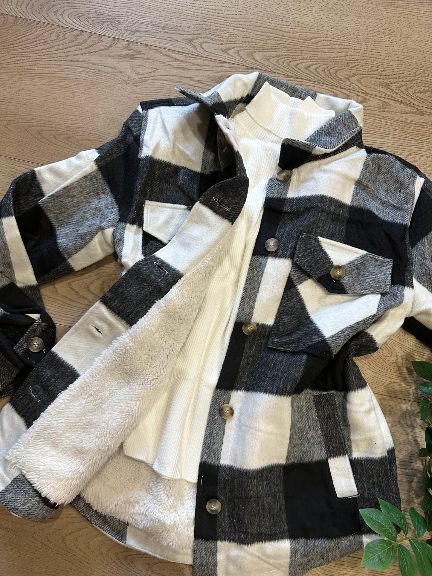 Black and White Fuzzy Flannel