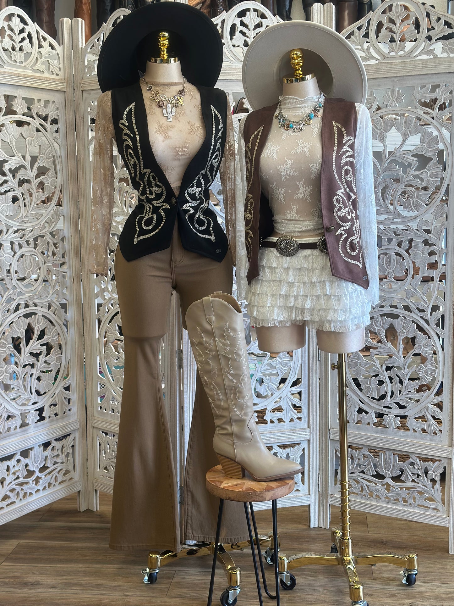 Embroidered Western Vest