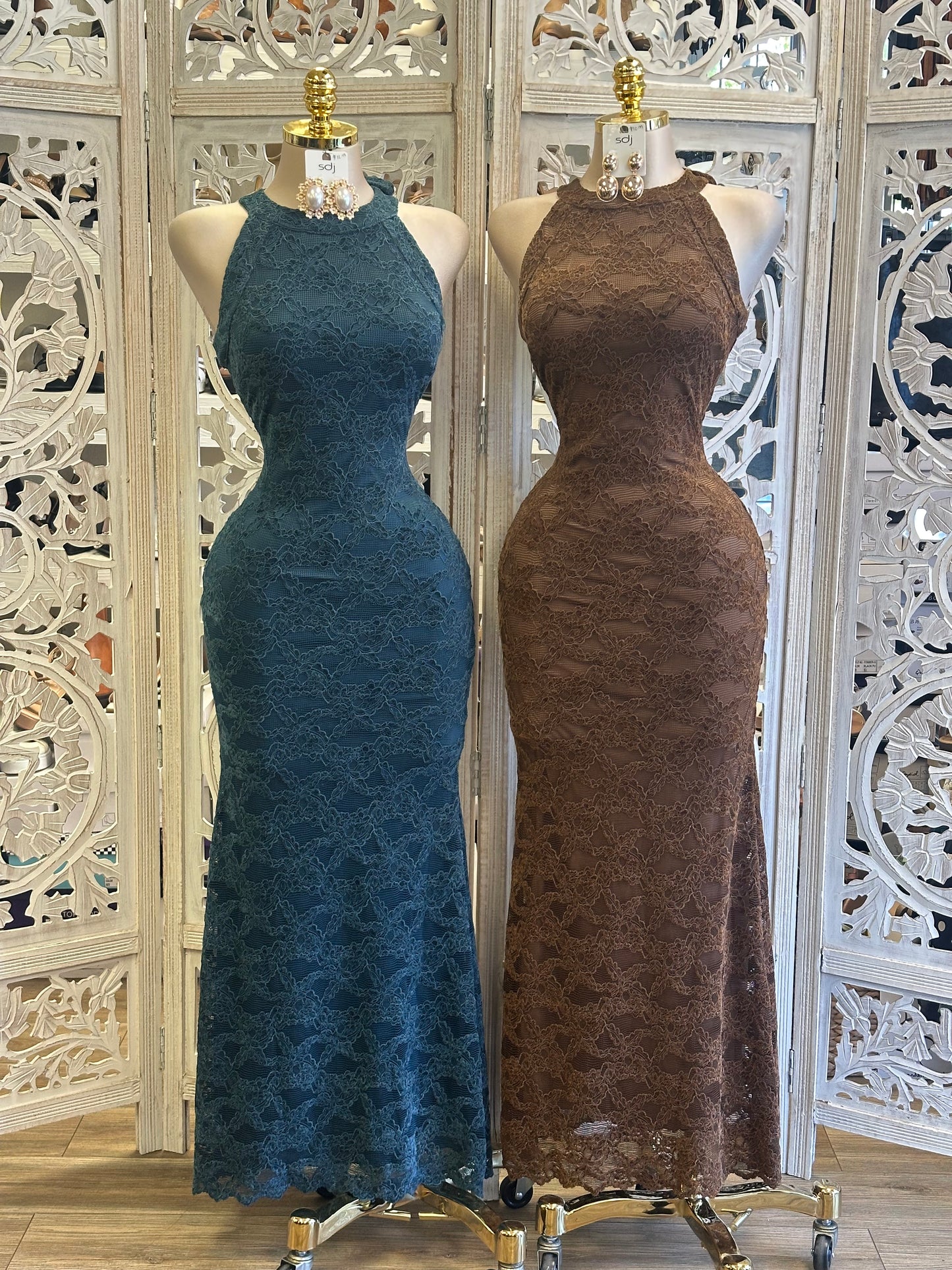 Lacey Ribbon Dress- Stretchy ,Estira