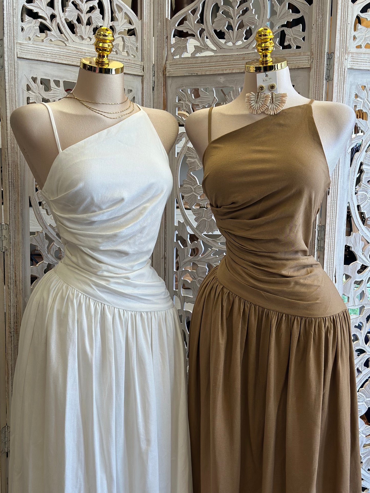 Asymmetrical Cmi Maxi Dress- Not Stretchy, No Estira