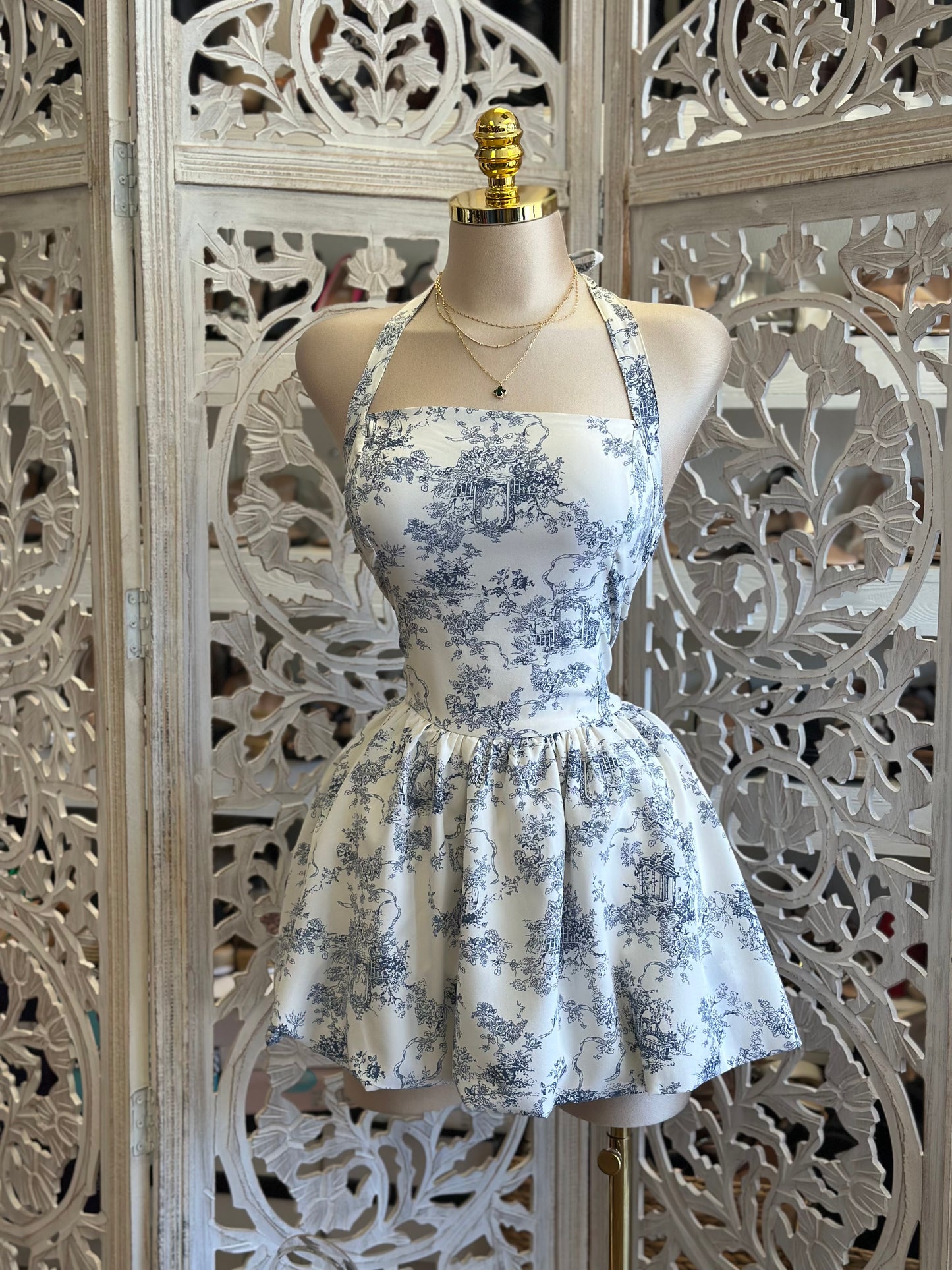 Square Neck Mini Bubble Dress- Stretchy, Estira
