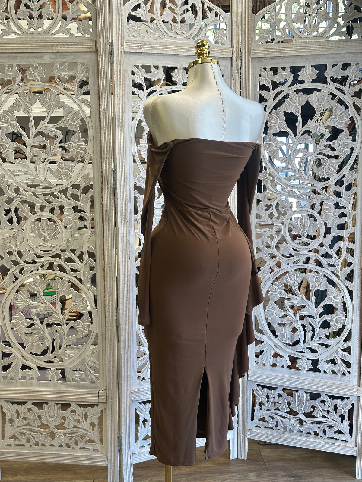 Sedona Sunset Midi Dress- Estira, Stretchy