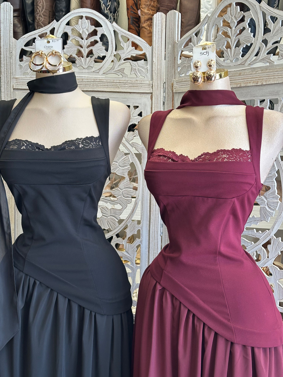 Antoinette Drop-Waist Maxi Dress- Estira, Stretchy