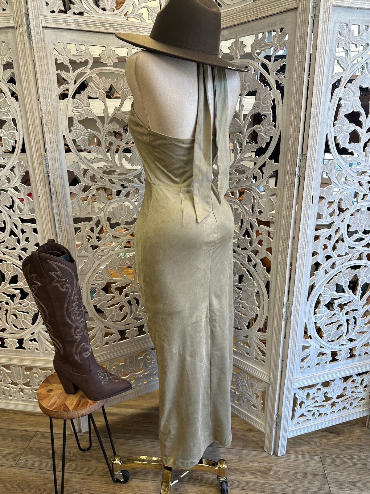 Sassy Sage Dress -Stretchy,Estira