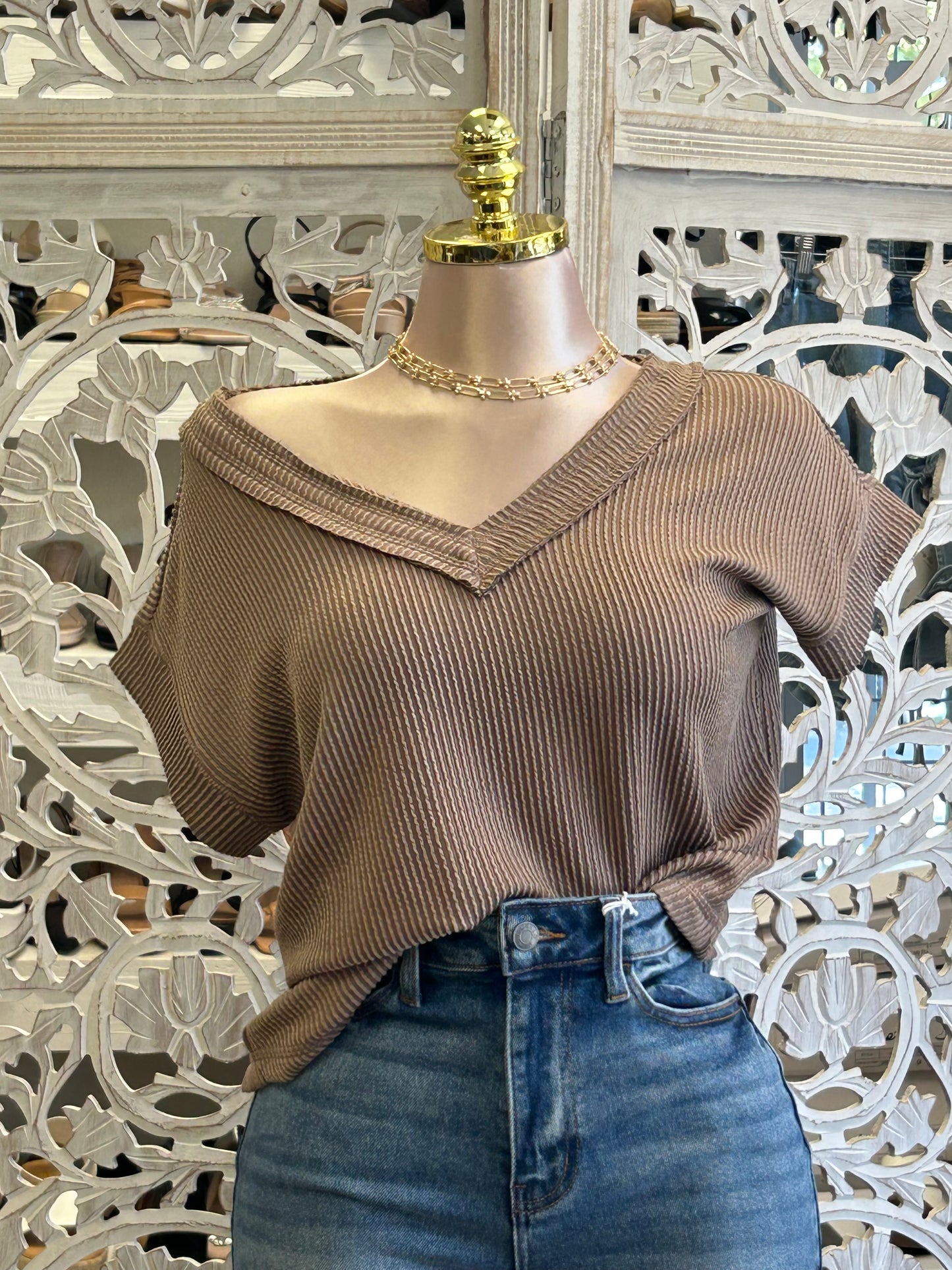 Ribbed Oversized Tee