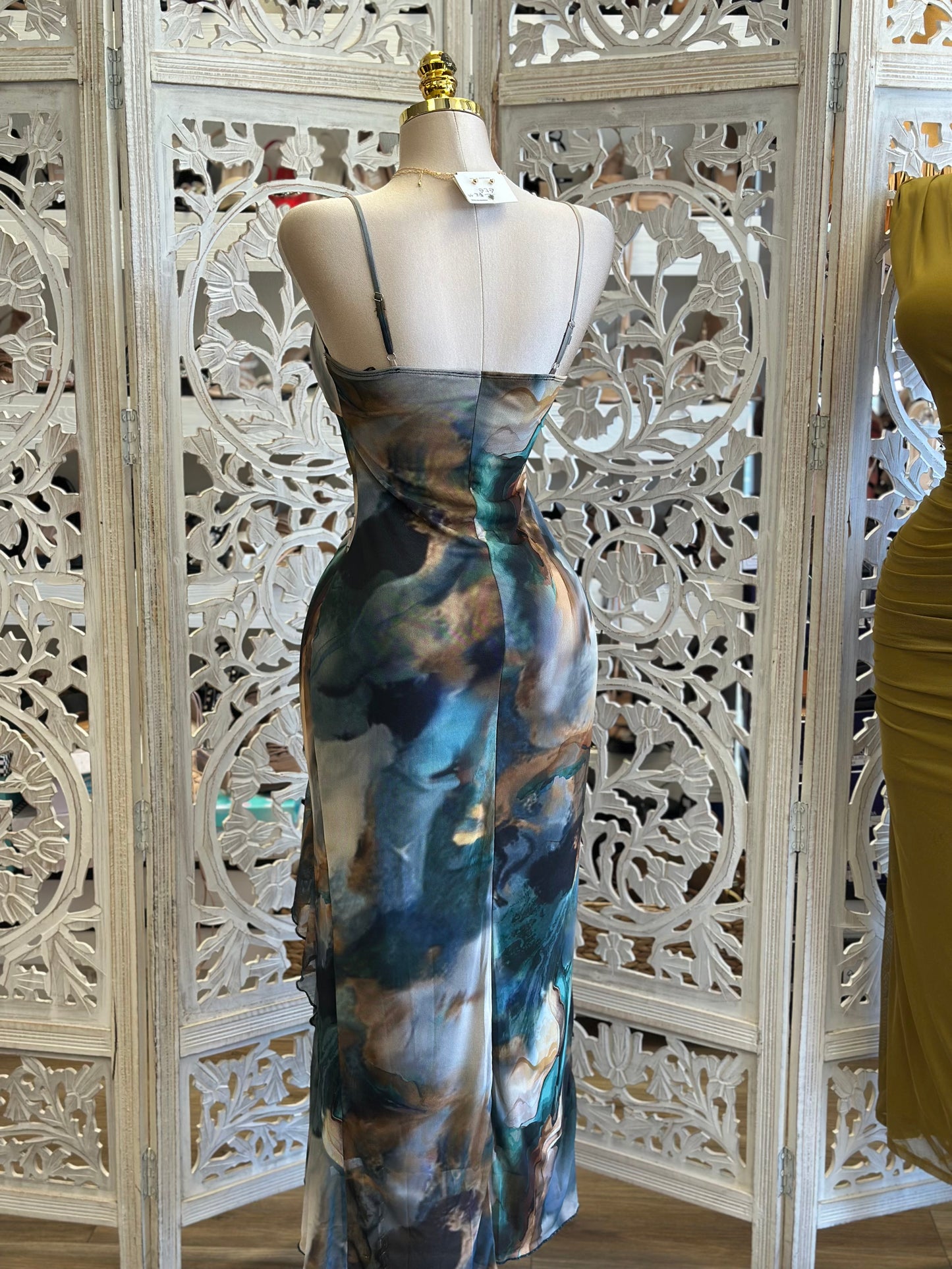 Mesh Multicolor Dress- Stretchy, Estira