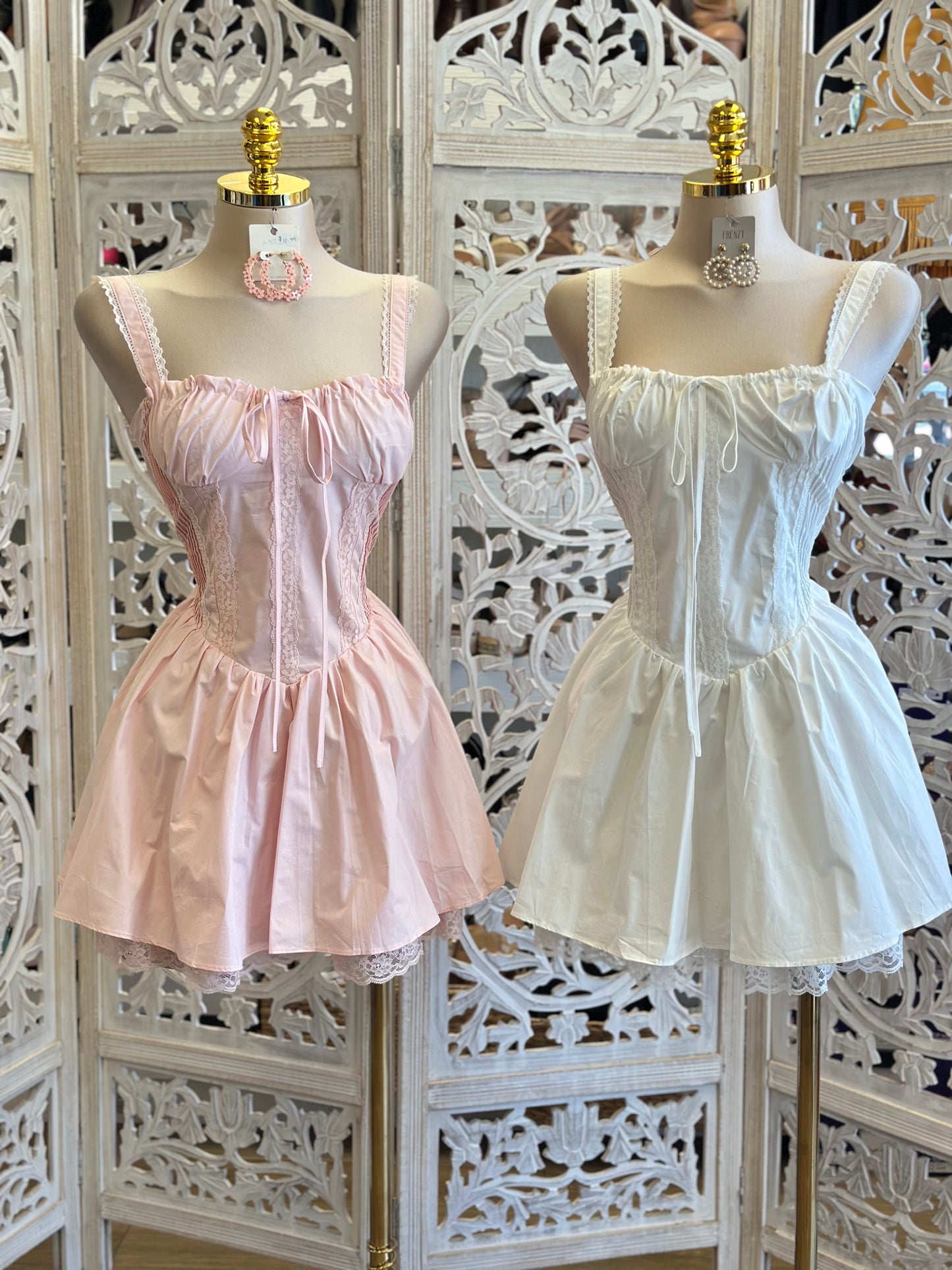 Eloise Corset Lace Mini Dress - Estira, Stretchy