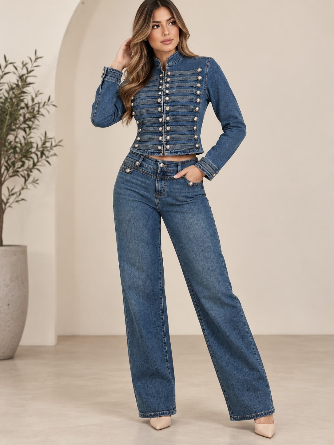 Symmetry Military Denim Set -Stretchy, Estira