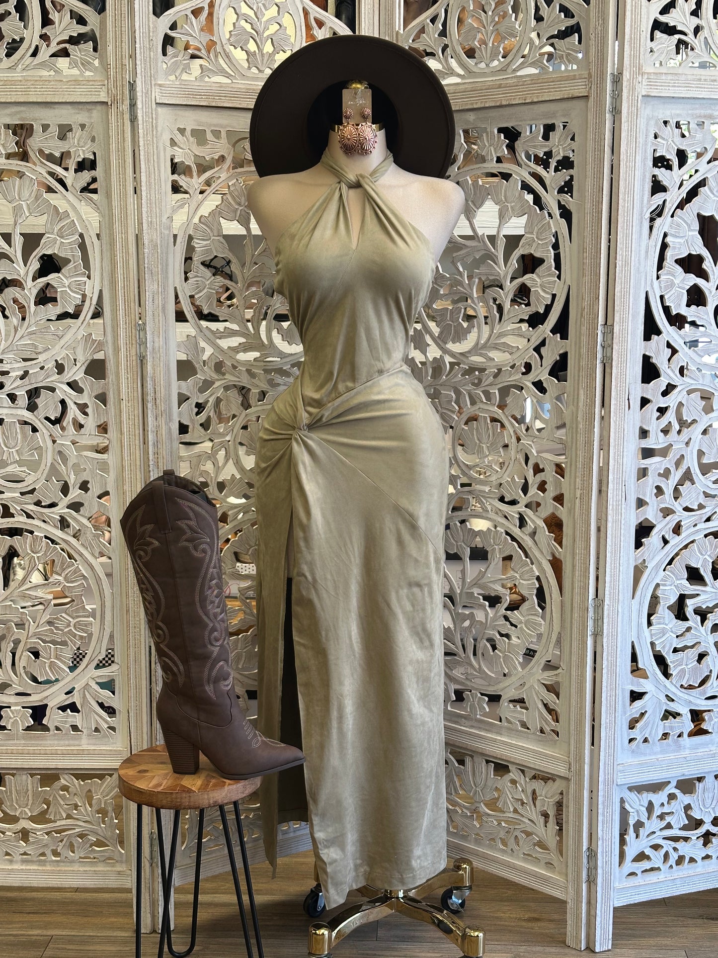 Sassy Sage Dress -Stretchy,Estira