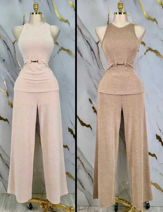 Shimmery Pants Set-Stretchy, Estira