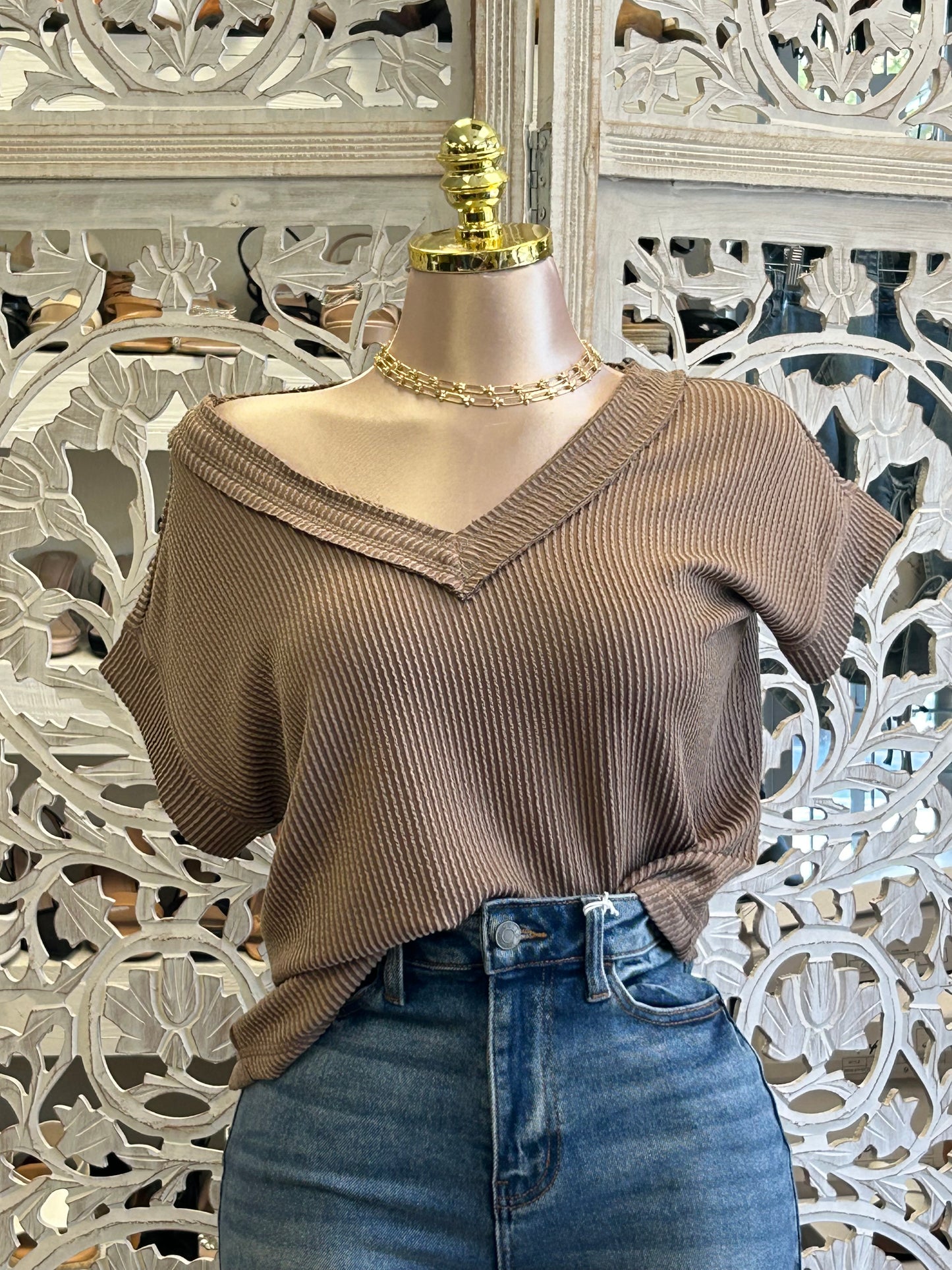 Ribbed Oversized Tee