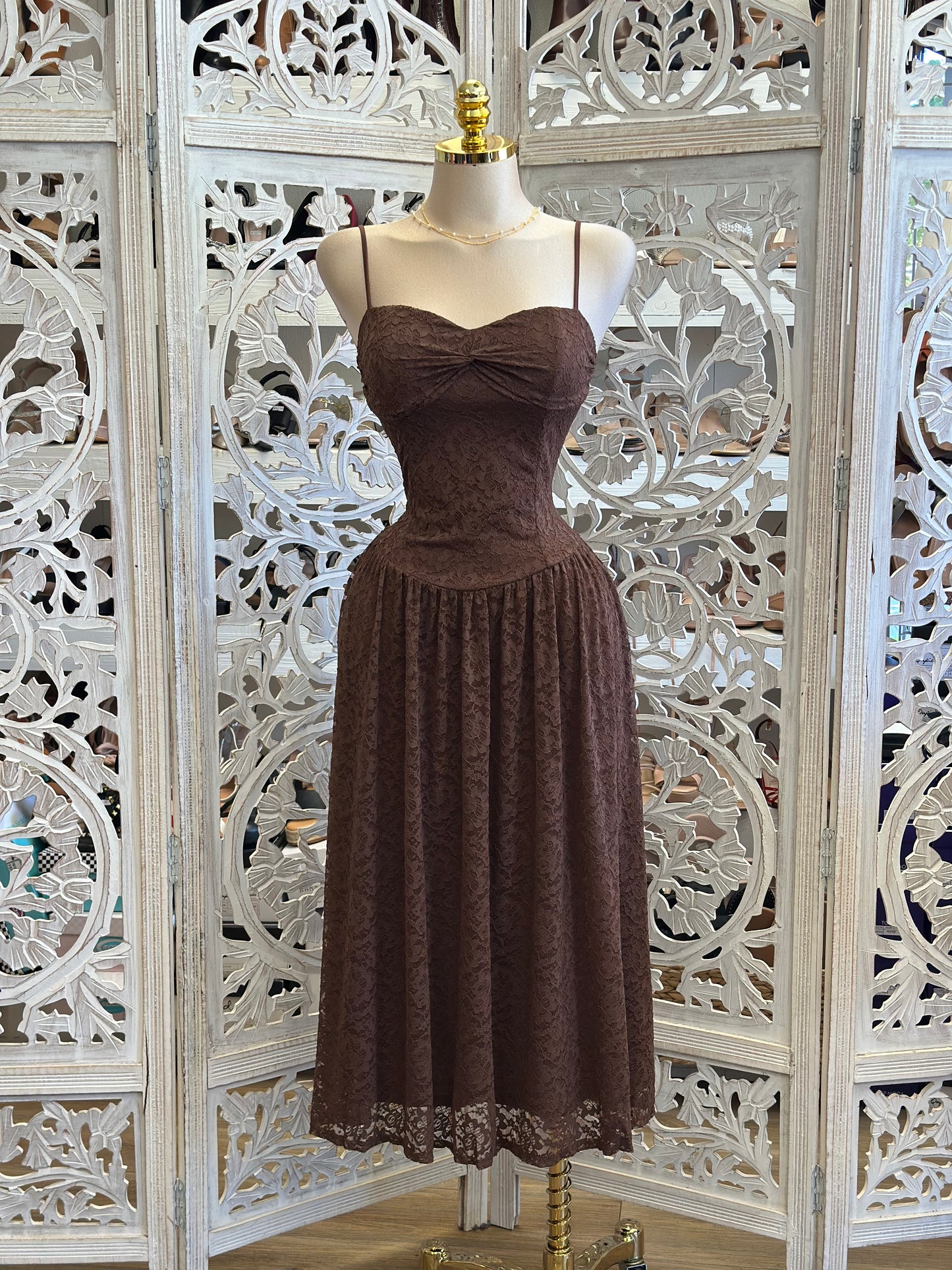 Espresso Brown Cami Midi Dress - Estira, Stretchy