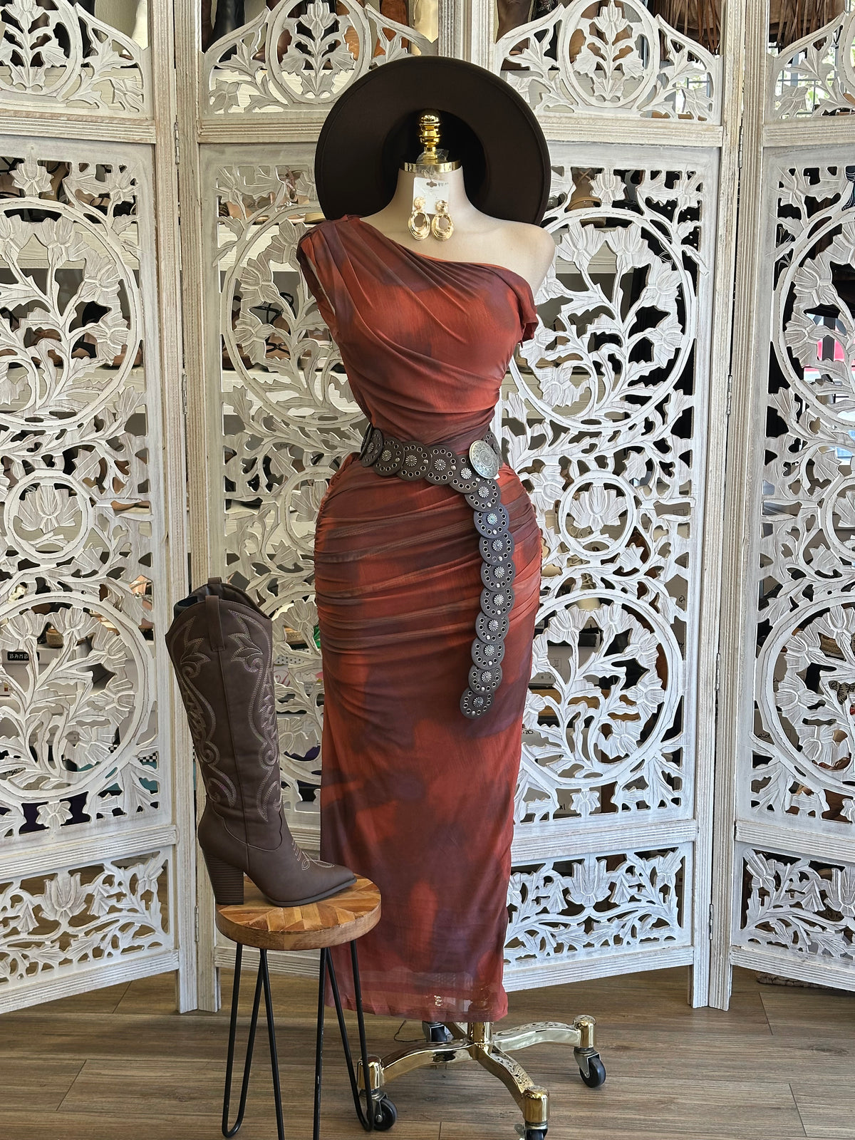 Rustler Mesh Maxi Dress- Estira, Stretchy