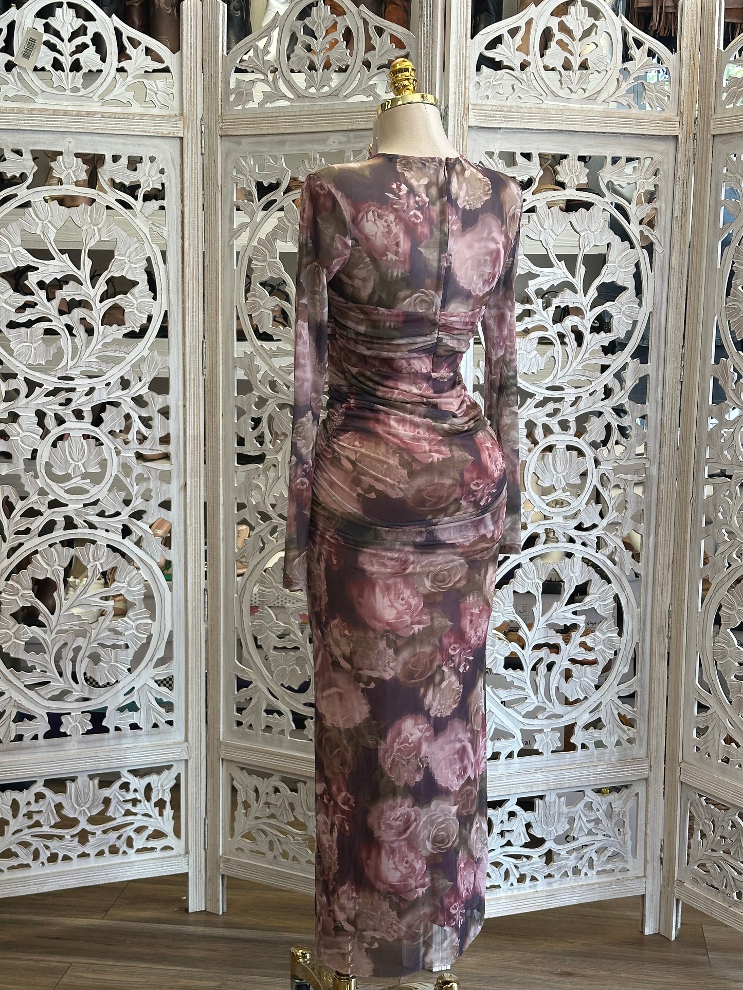 Floral Mesh Dress - Estira , Stretchy