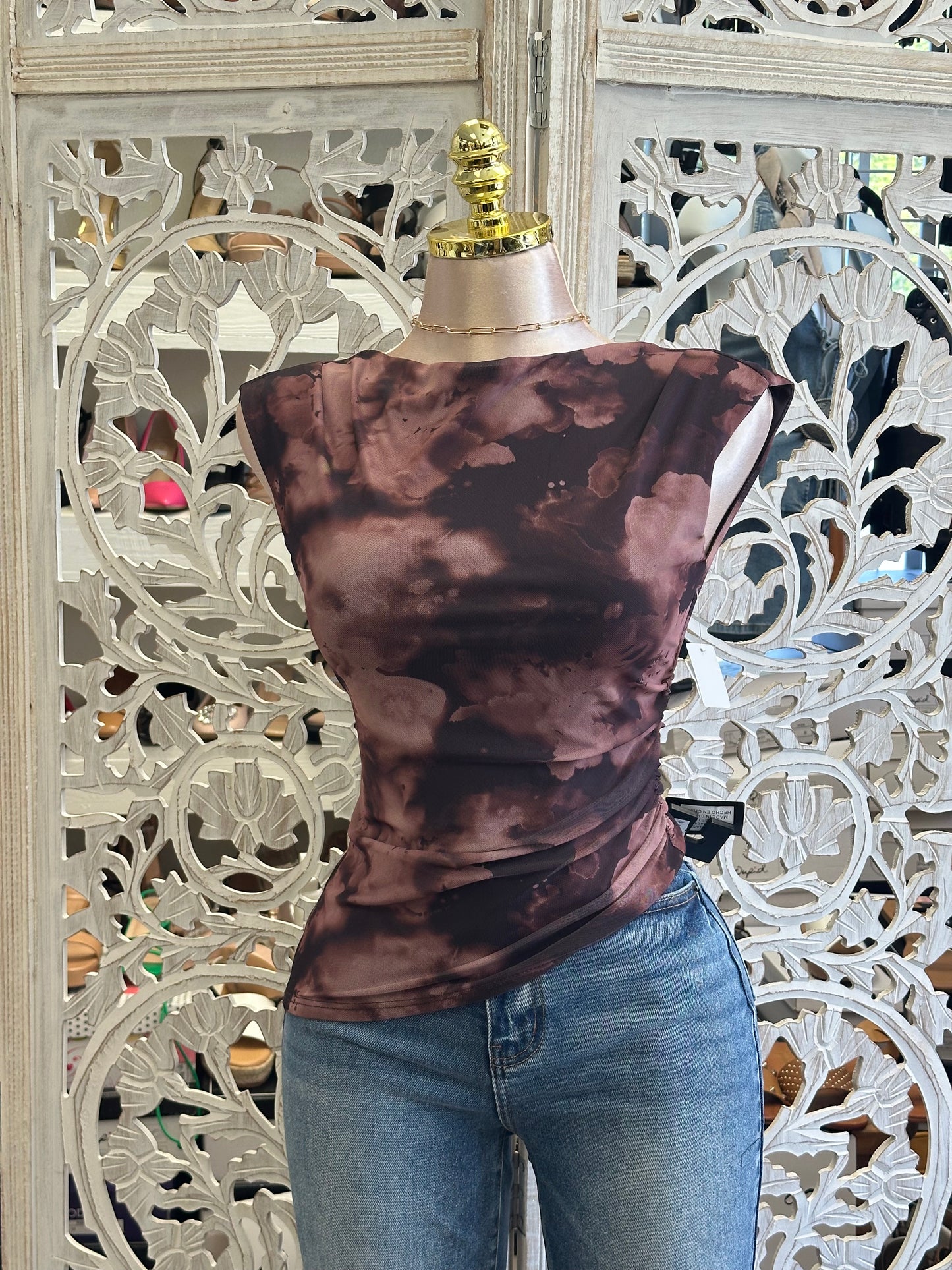 Brushed Floral Blouse