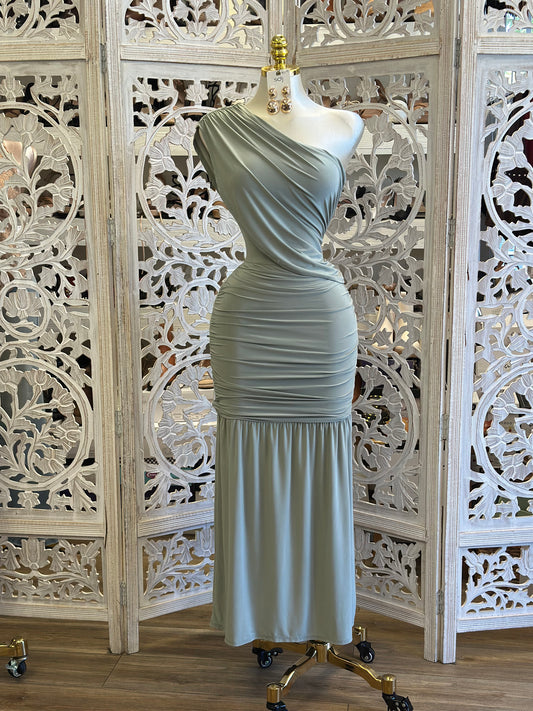 Jaded Wrapped Dress - Estira, Stretchy