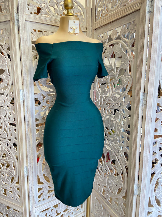 Emeald Green Bandage Dress