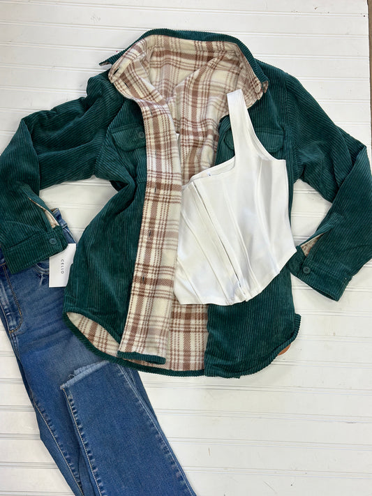 Reversible Pine Green Courduroy Jacket