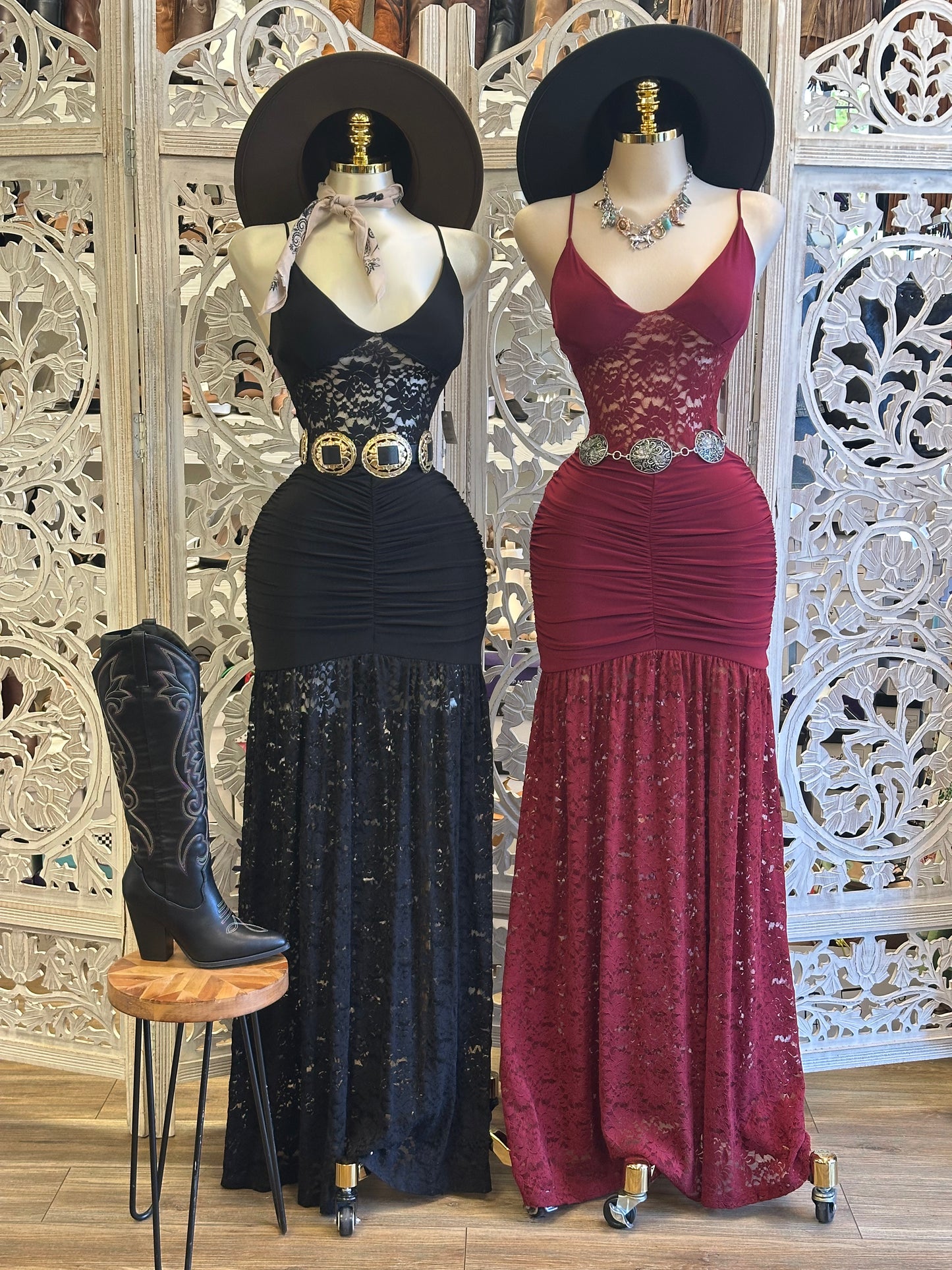 Full Lace Cami Maxi Dress- Stretchy,Estira