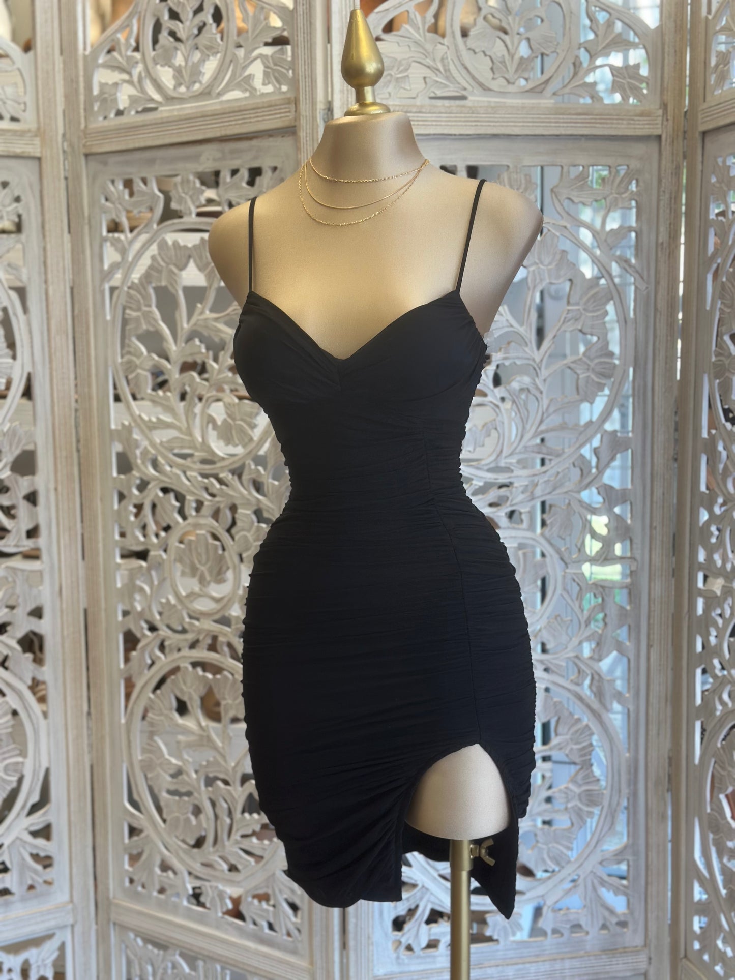 Black Slit Dress