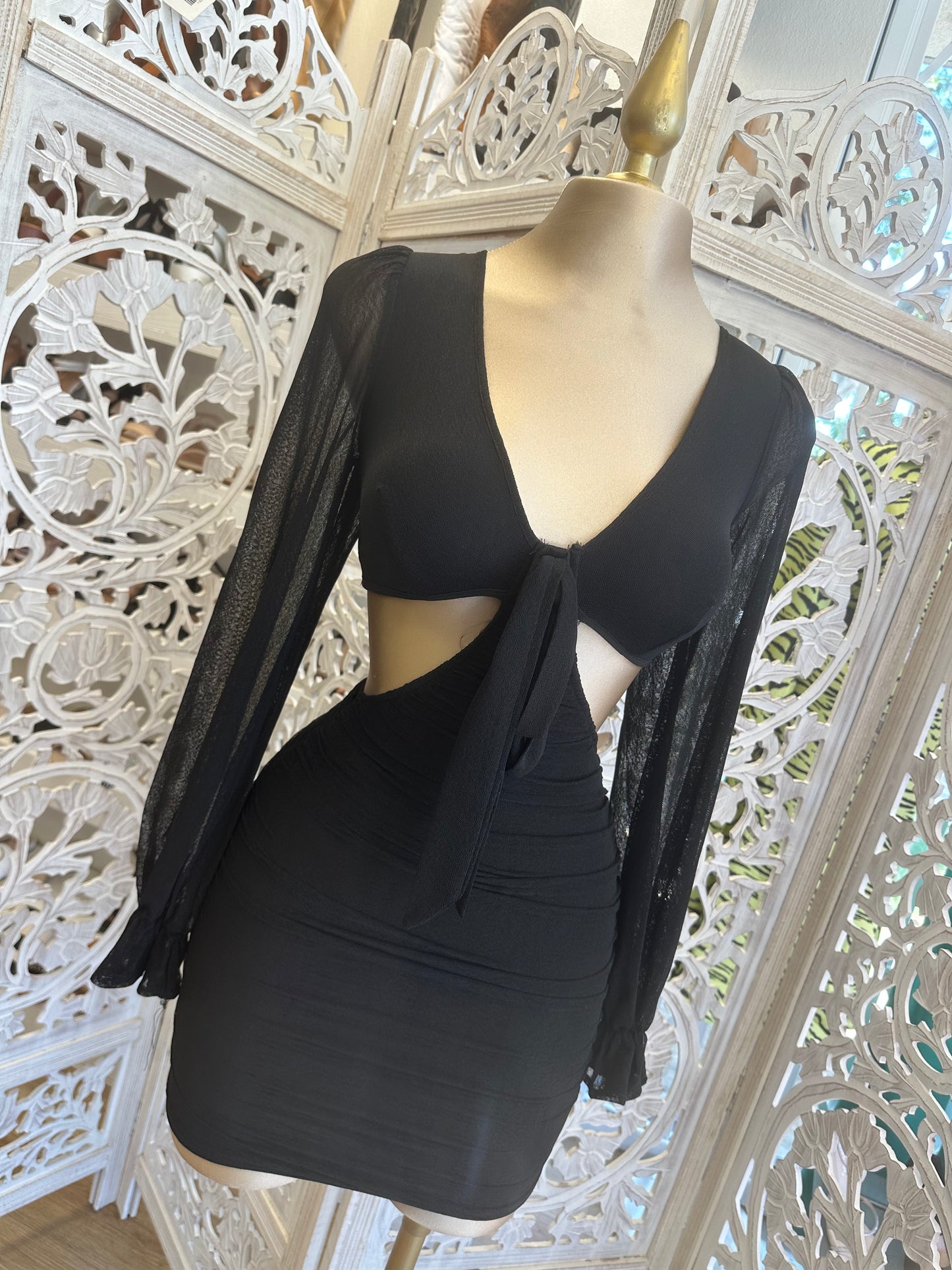 Cutout Tie Up Dress