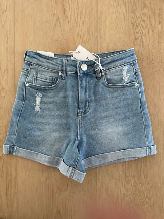 Medium Wash Denim Shorts