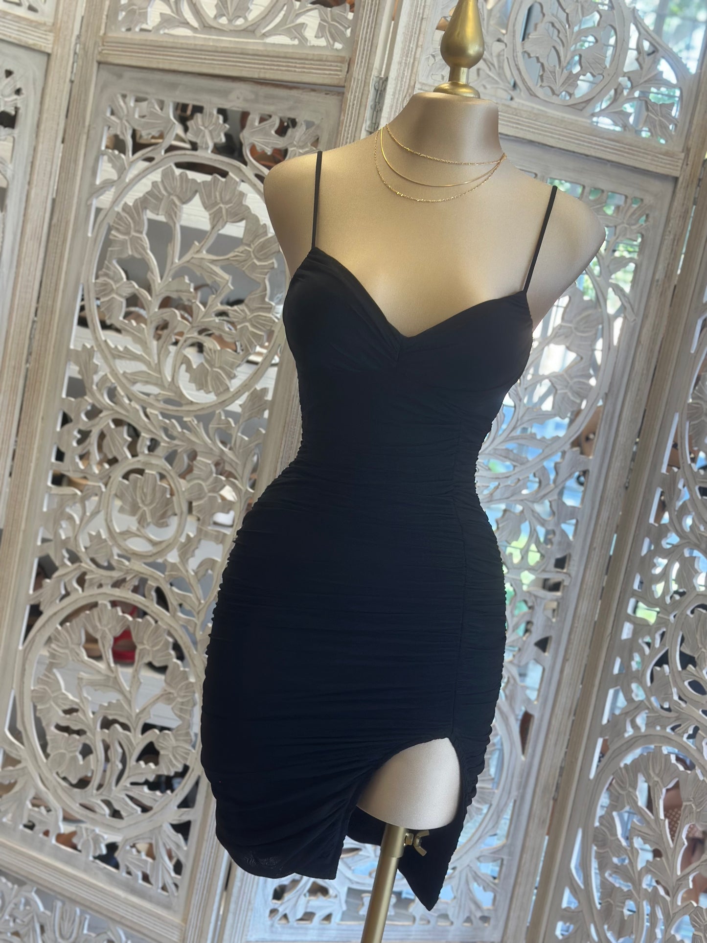 Black Slit Dress