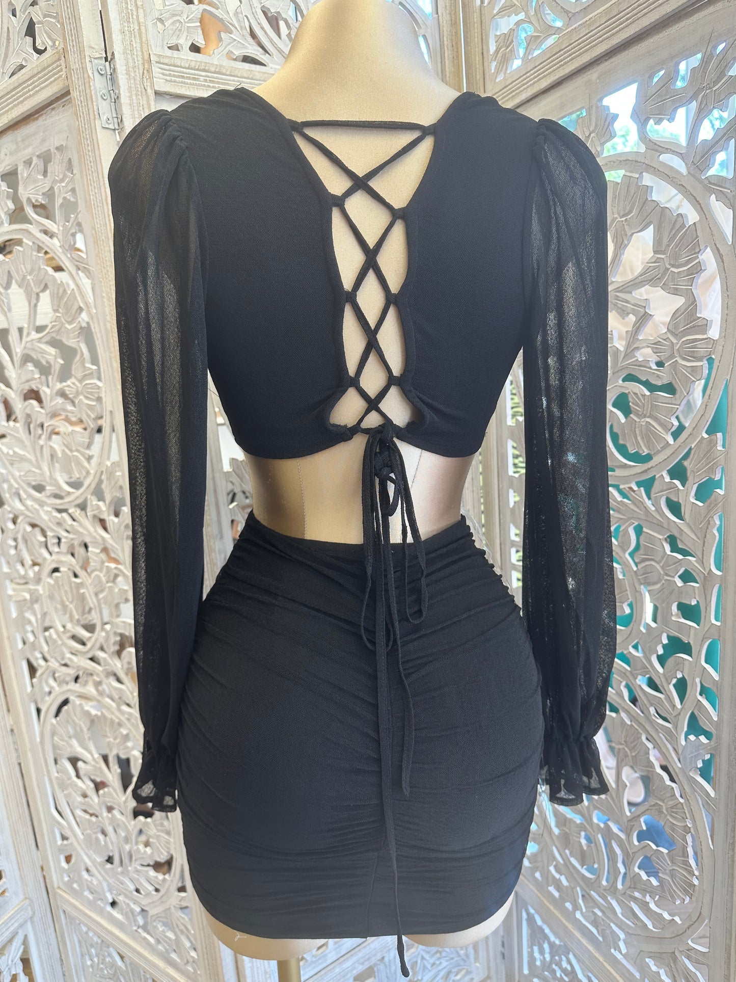 Cutout Tie Up Dress