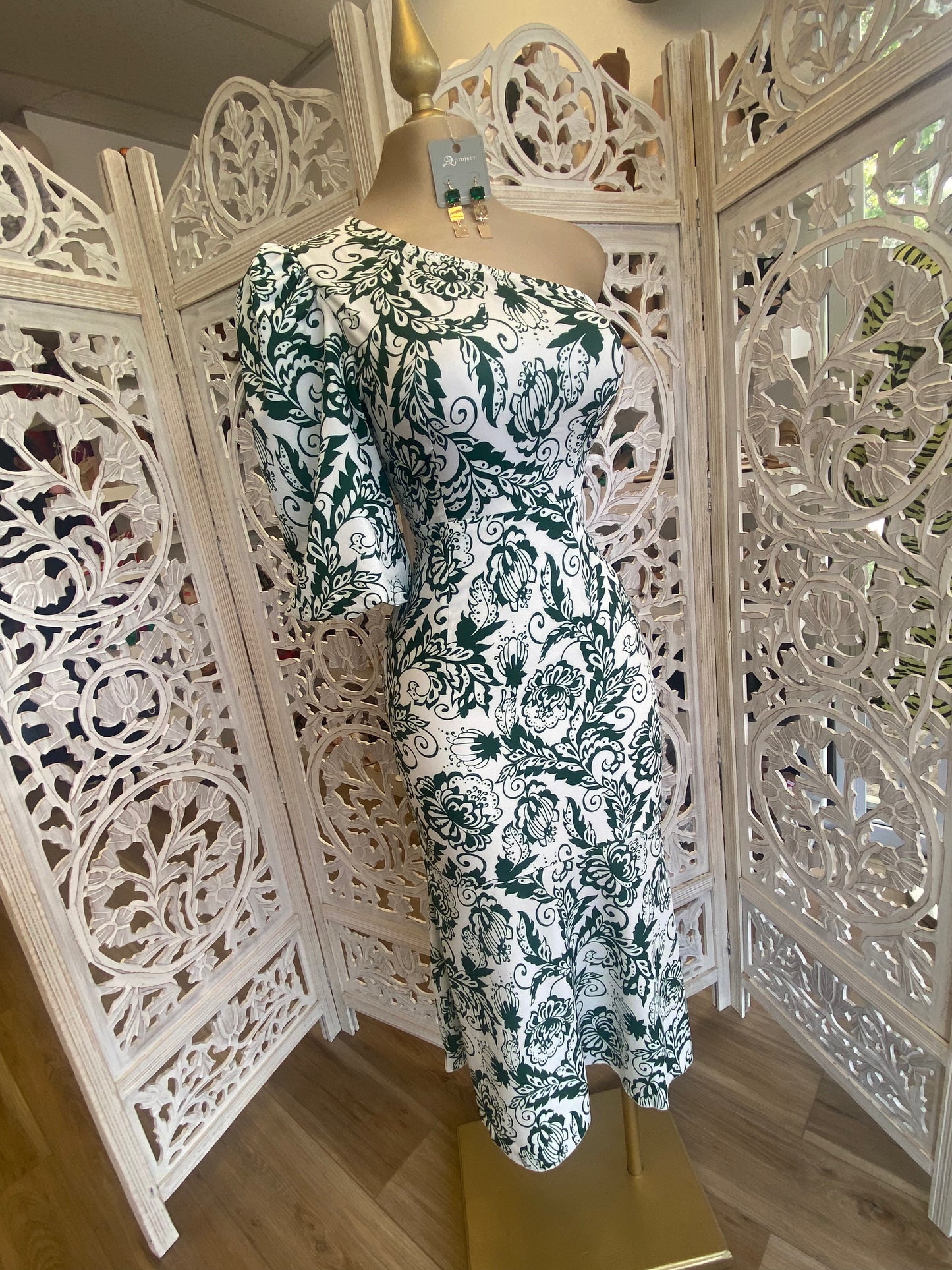 One Sleeve Midi Dress